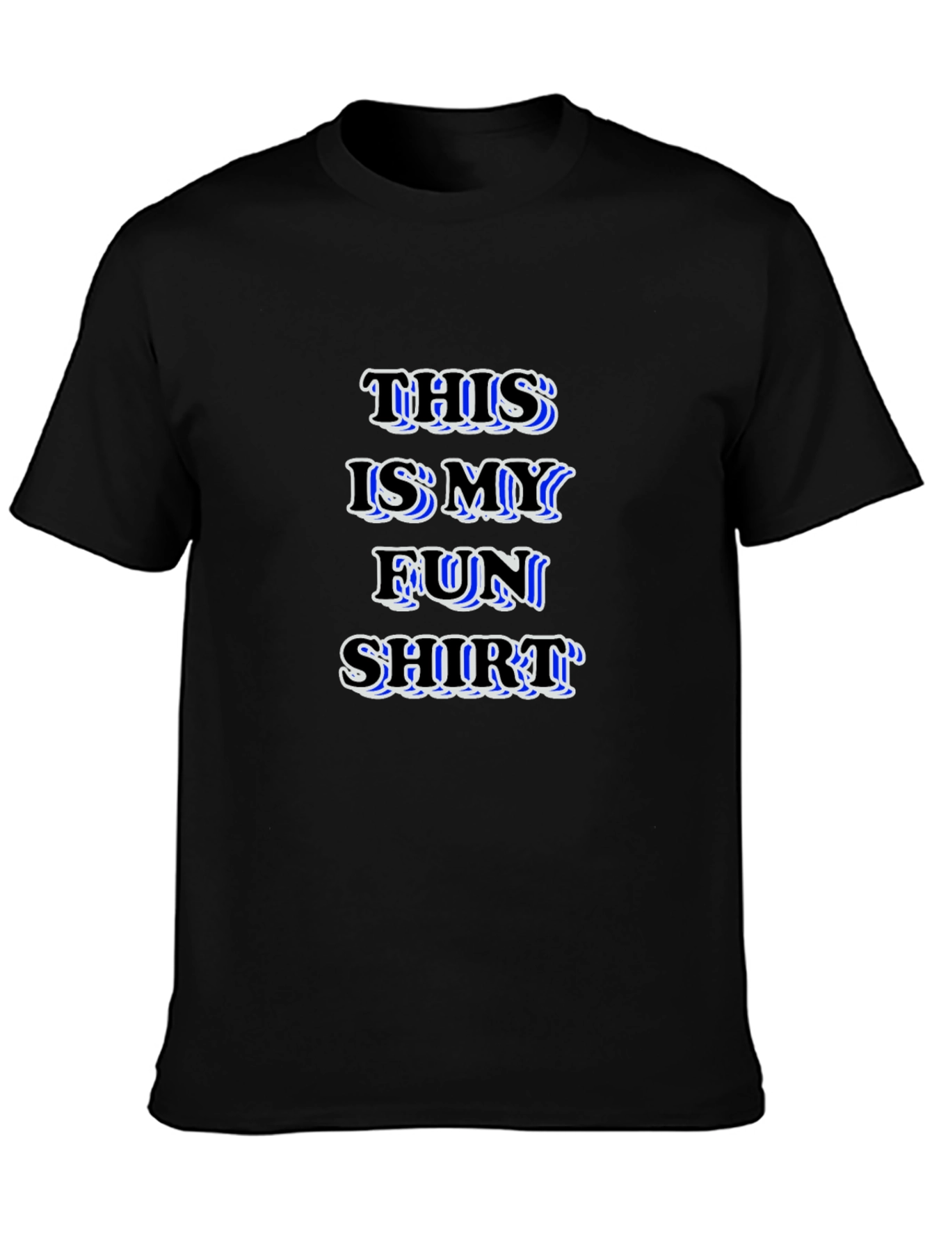 Black Fun Shirt Men's T-Shirt - Funny Slogan Tee view 3