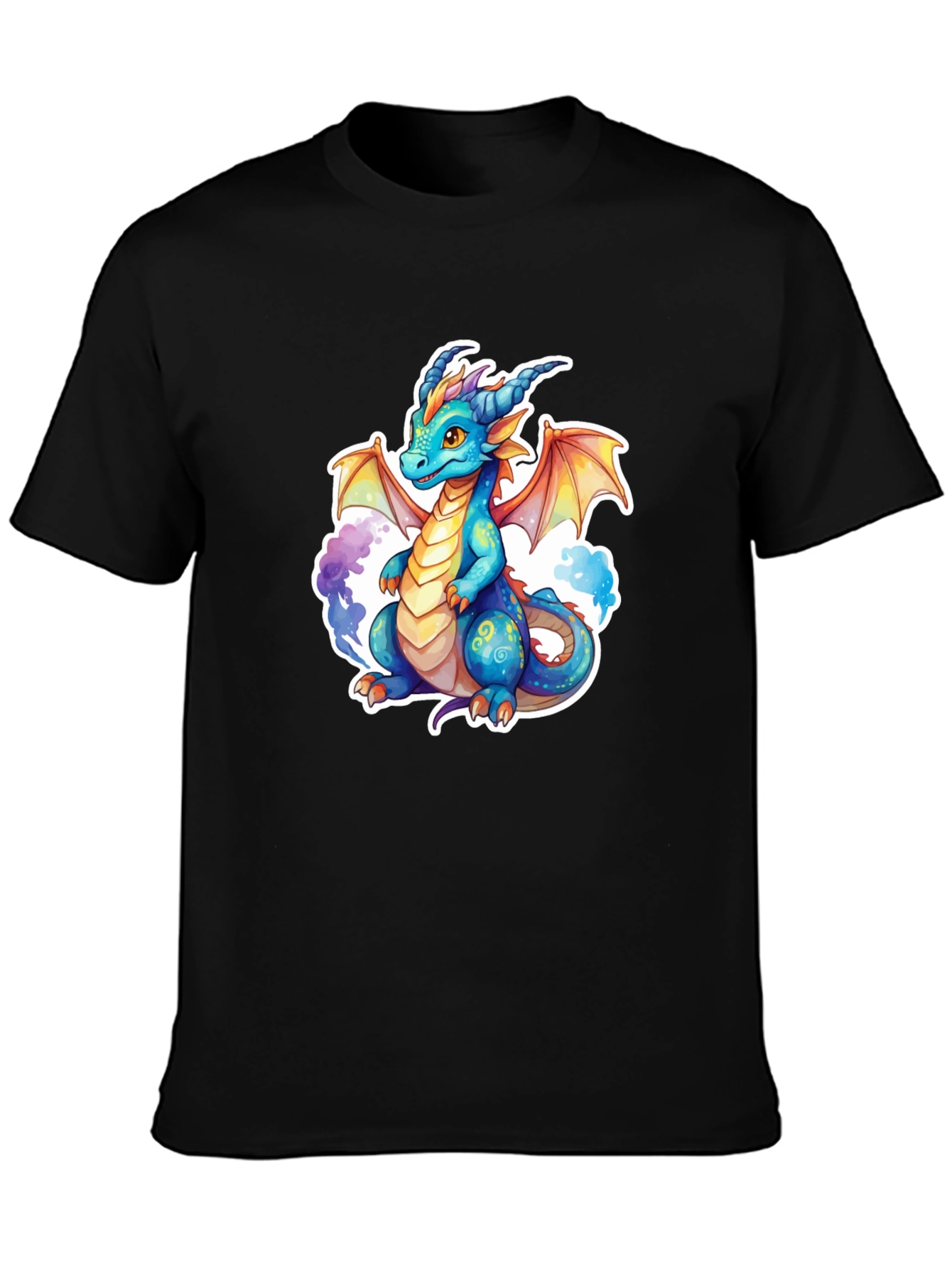 Black Dragon Graphic Tee - Fantasy Art Shirt view 3
