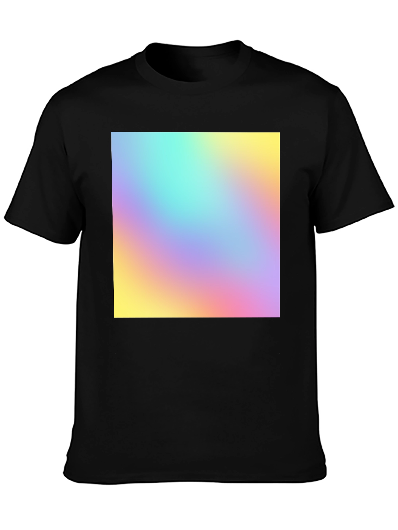 Black Vibrant Gradient T-Shirt view 3