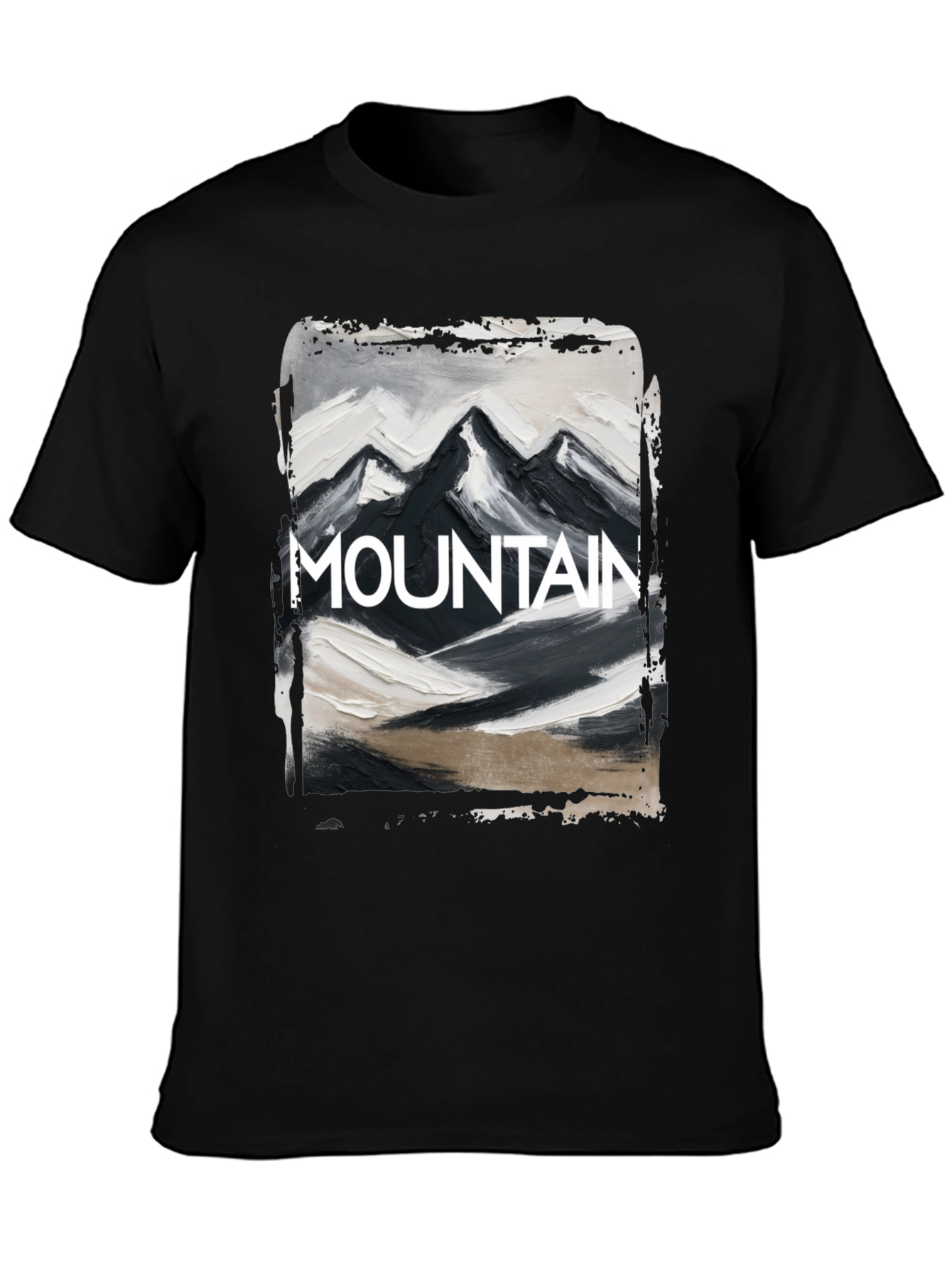 Black Mountain Graphic Tee - Black Cotton Blend view 3