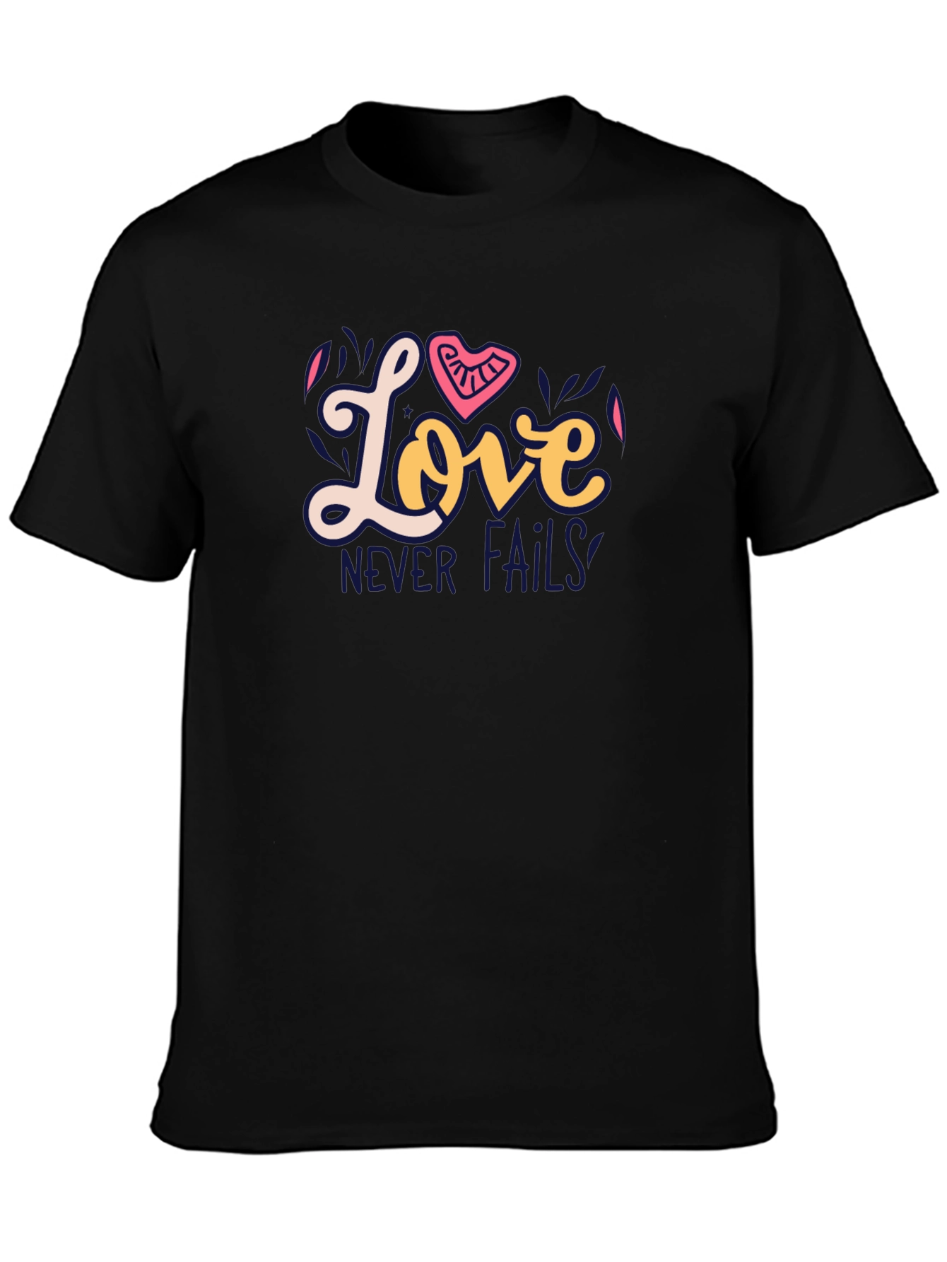 Black Love Never Fails Graphic Tee view 3