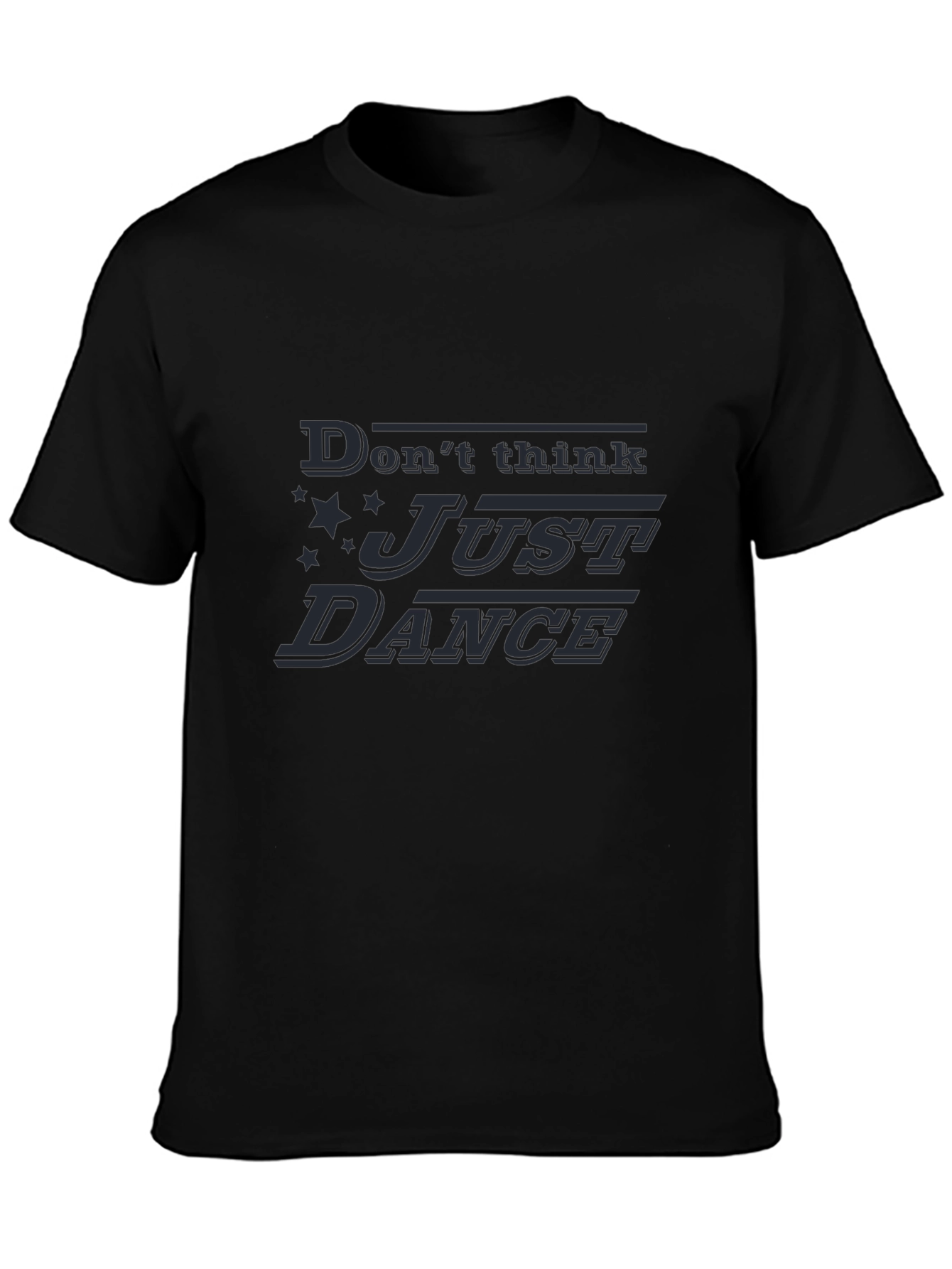 Black Just Dance Graphic Tee - Black Cotton Blend view 3