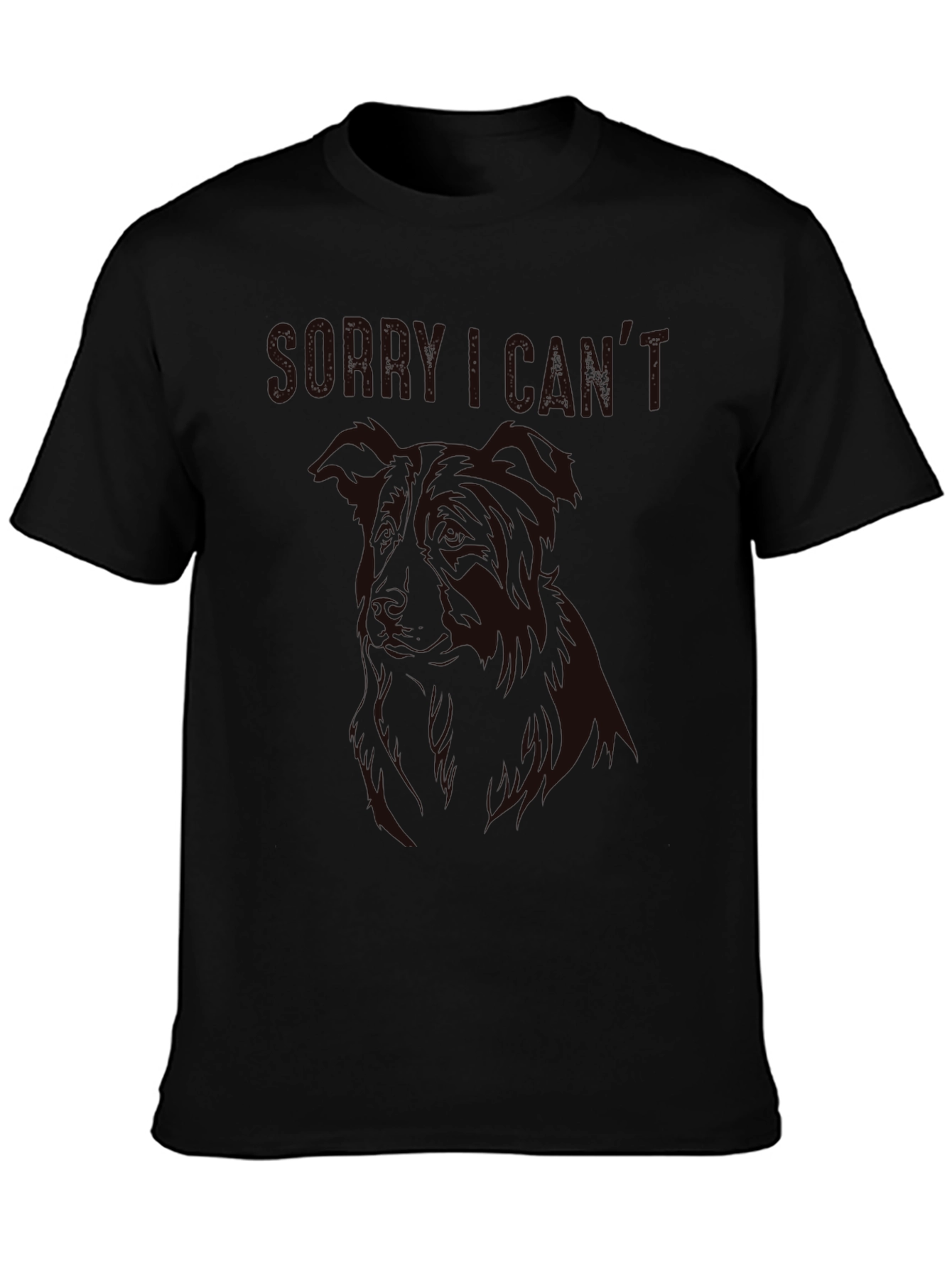 Black Sorry I Can't Dog Graphic Tee view 3
