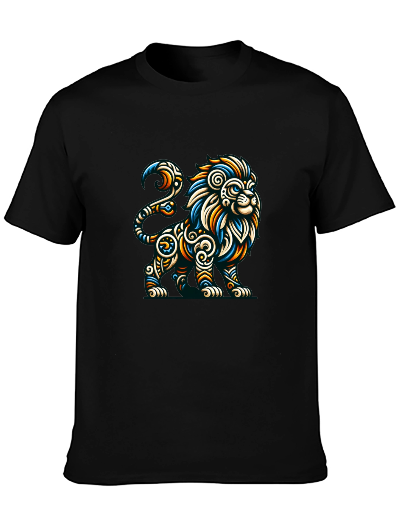 Black Lion Graphic Tee - Men's Black T-Shirt view 3