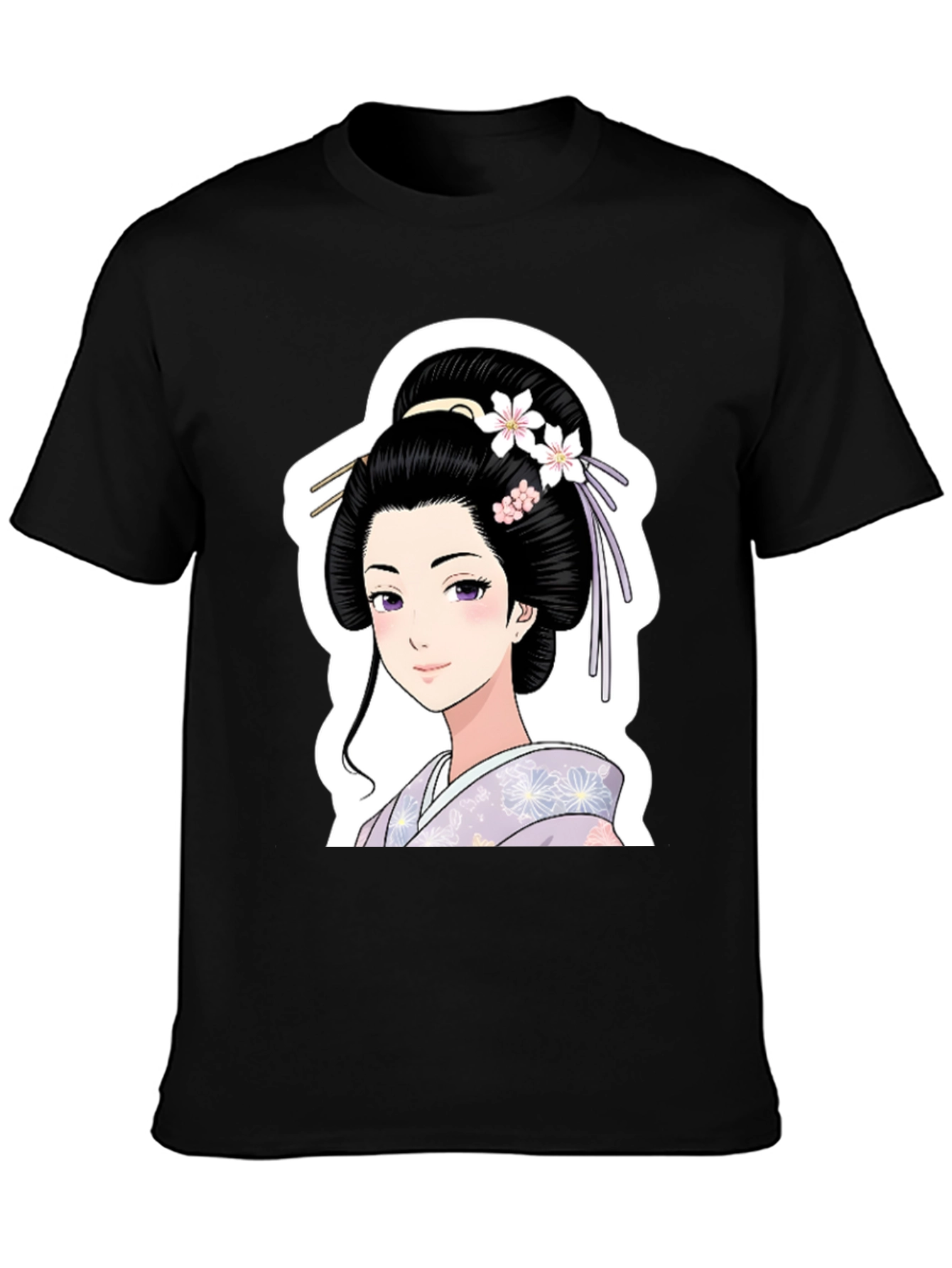 Black Geisha Graphic Black T-Shirt view 3