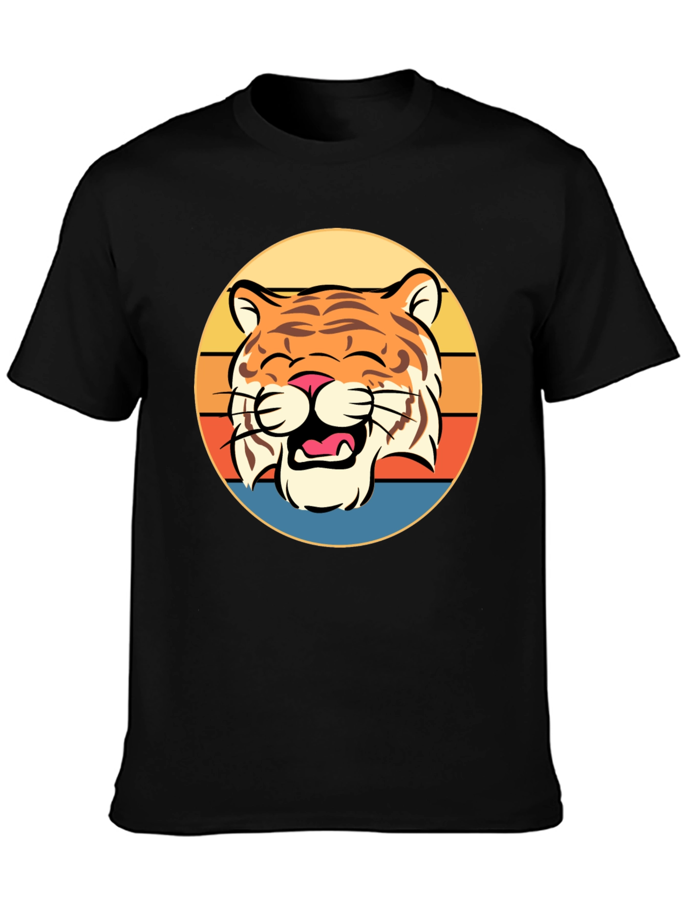 Black Tiger Retro Graphic Tee view 3