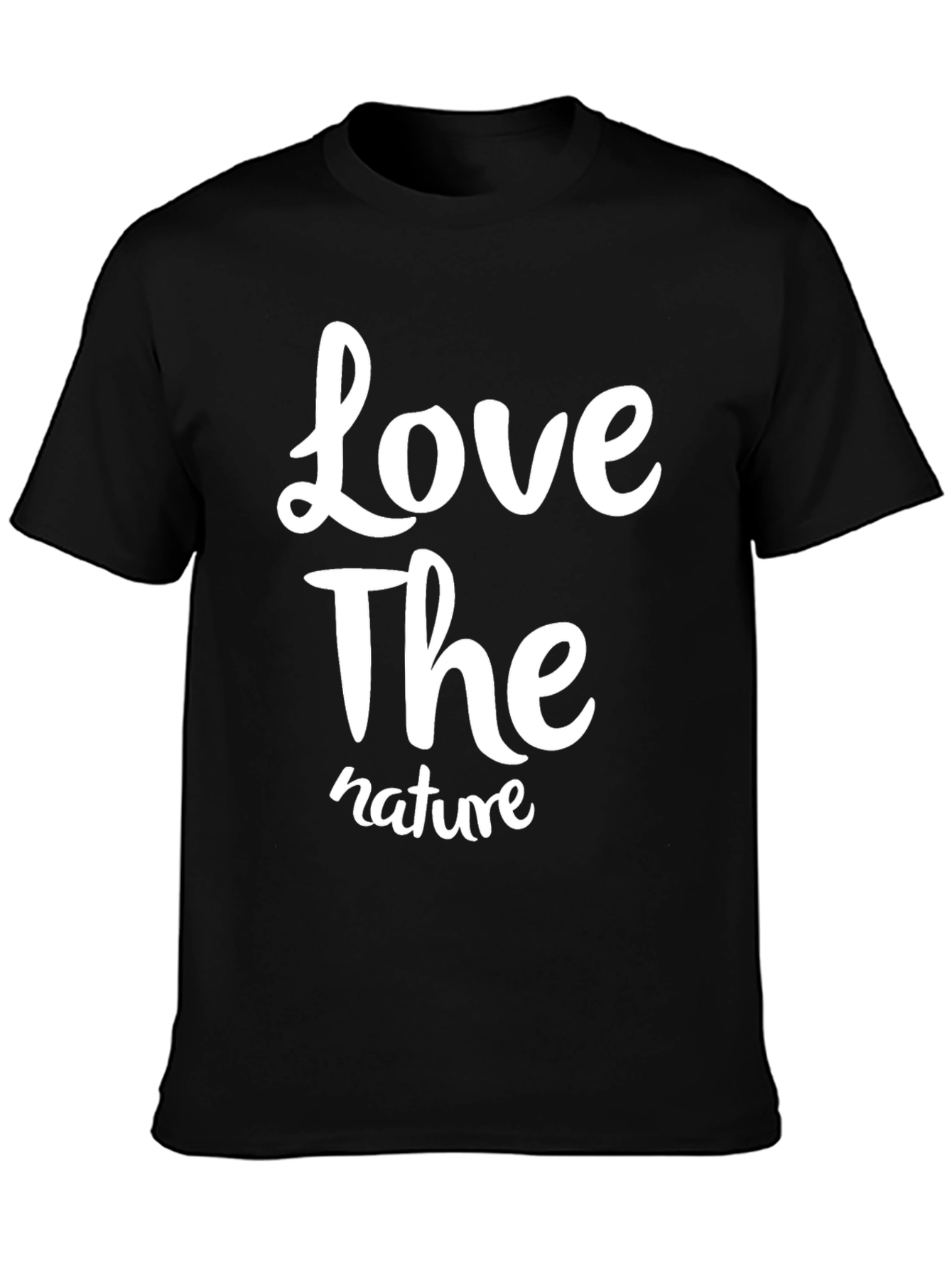 Black Love the Nature Graphic Tee - Eco-Friendly Style view 3