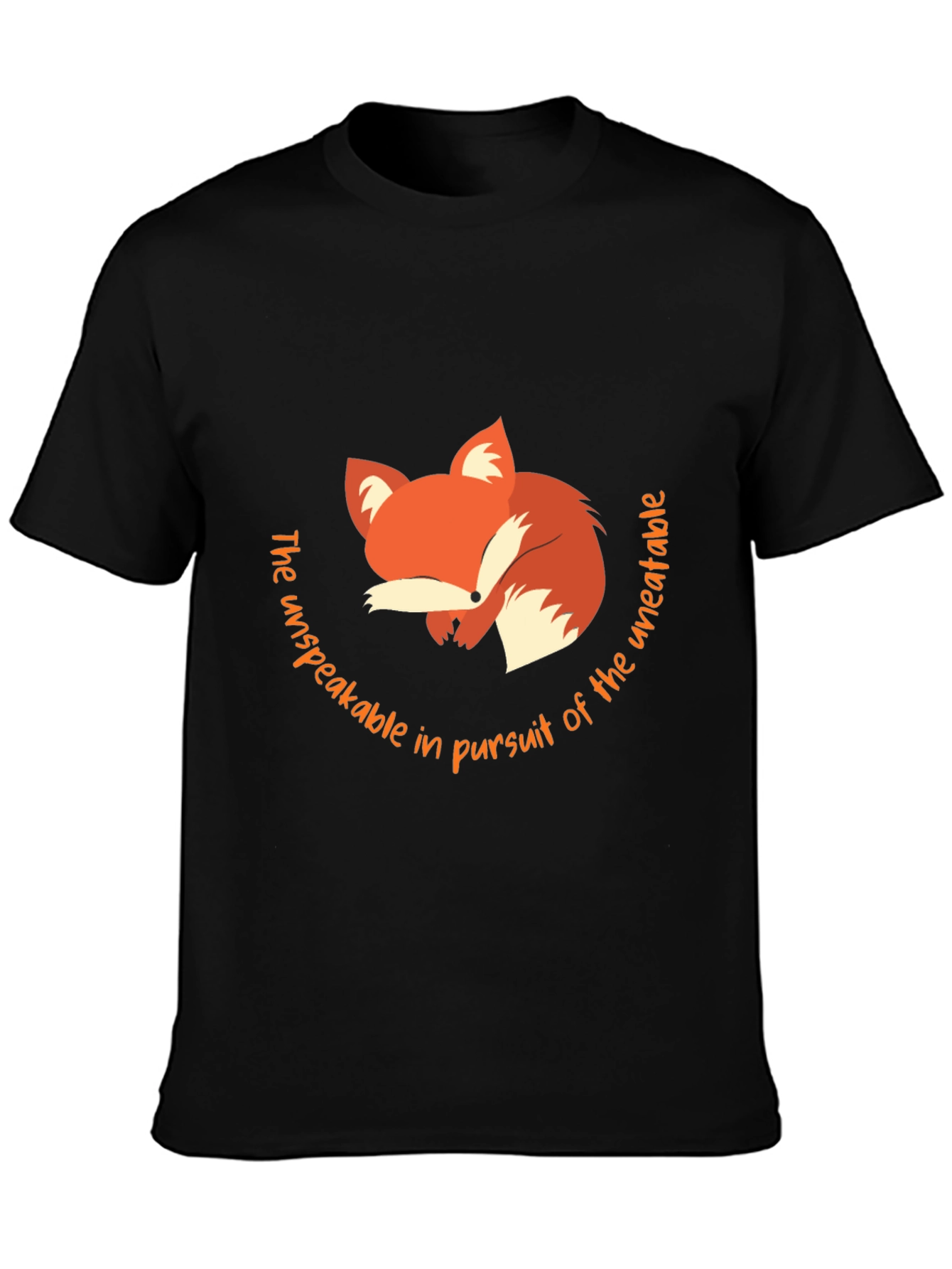 Black Fox Graphic Tee -  Unspeakable Pursuit T-Shirt view 3