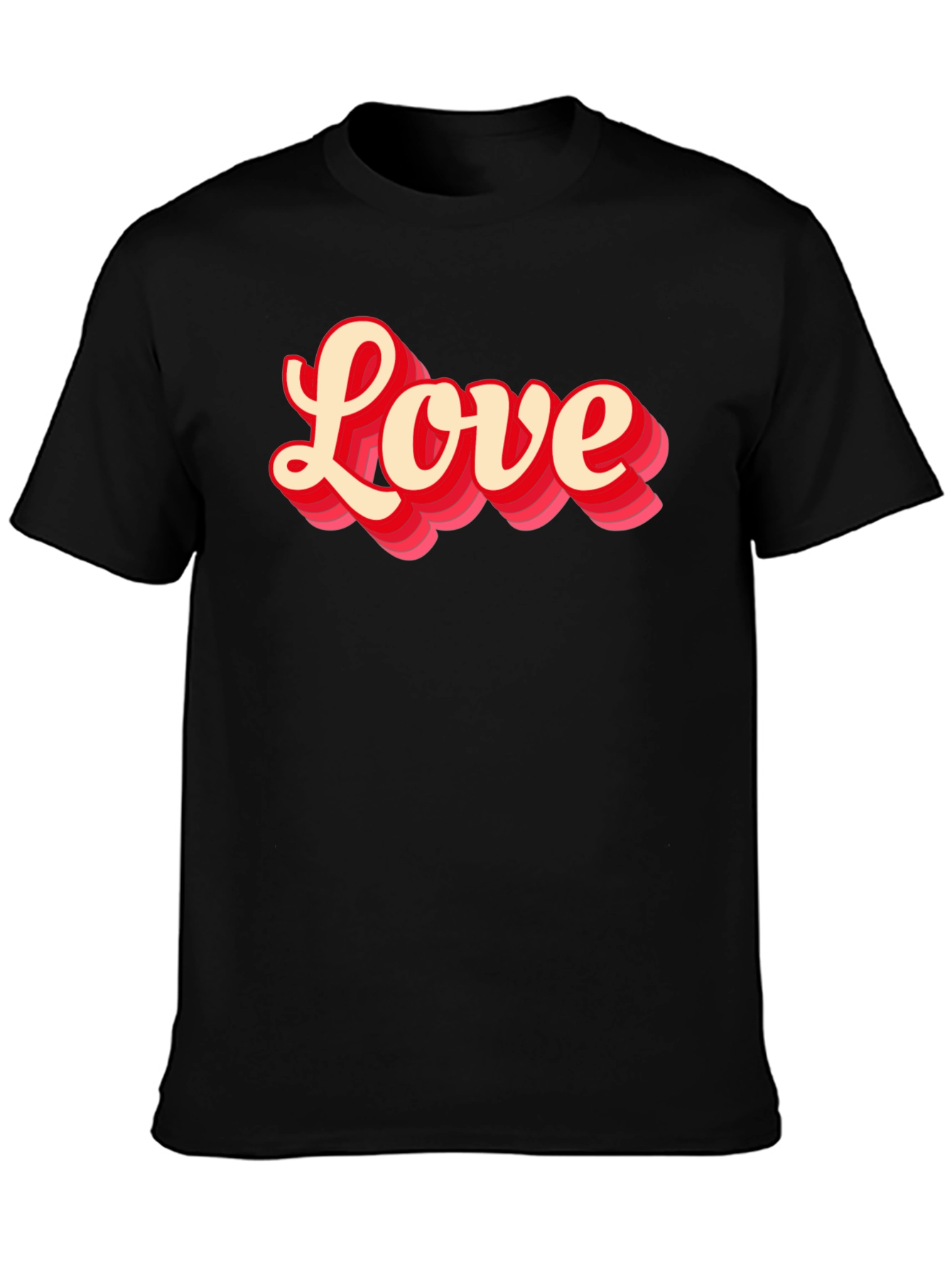 Black Love Graphic T-Shirt - Retro Style view 3