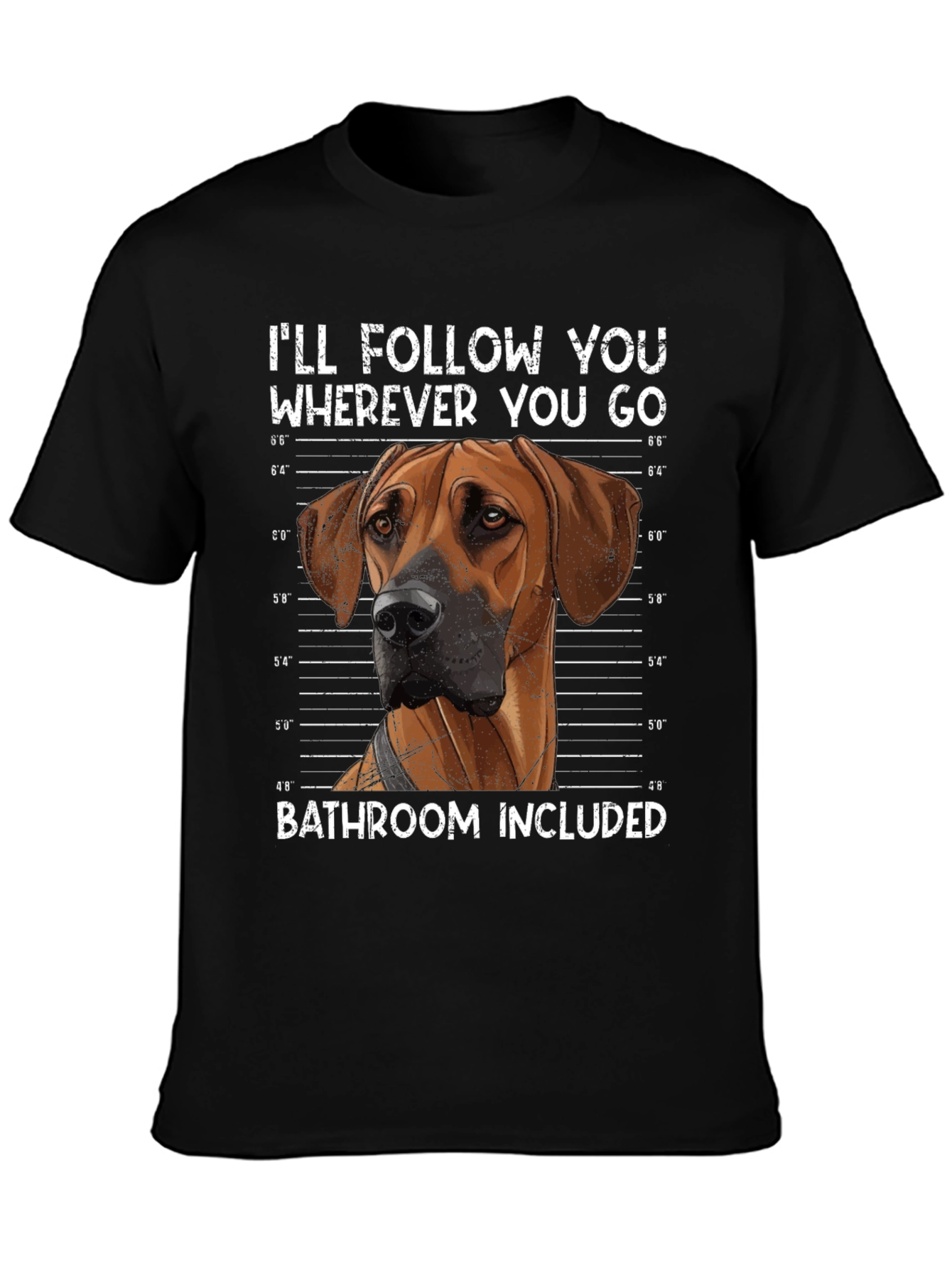 Black Dog Lover T-Shirt - I'll Follow You view 3