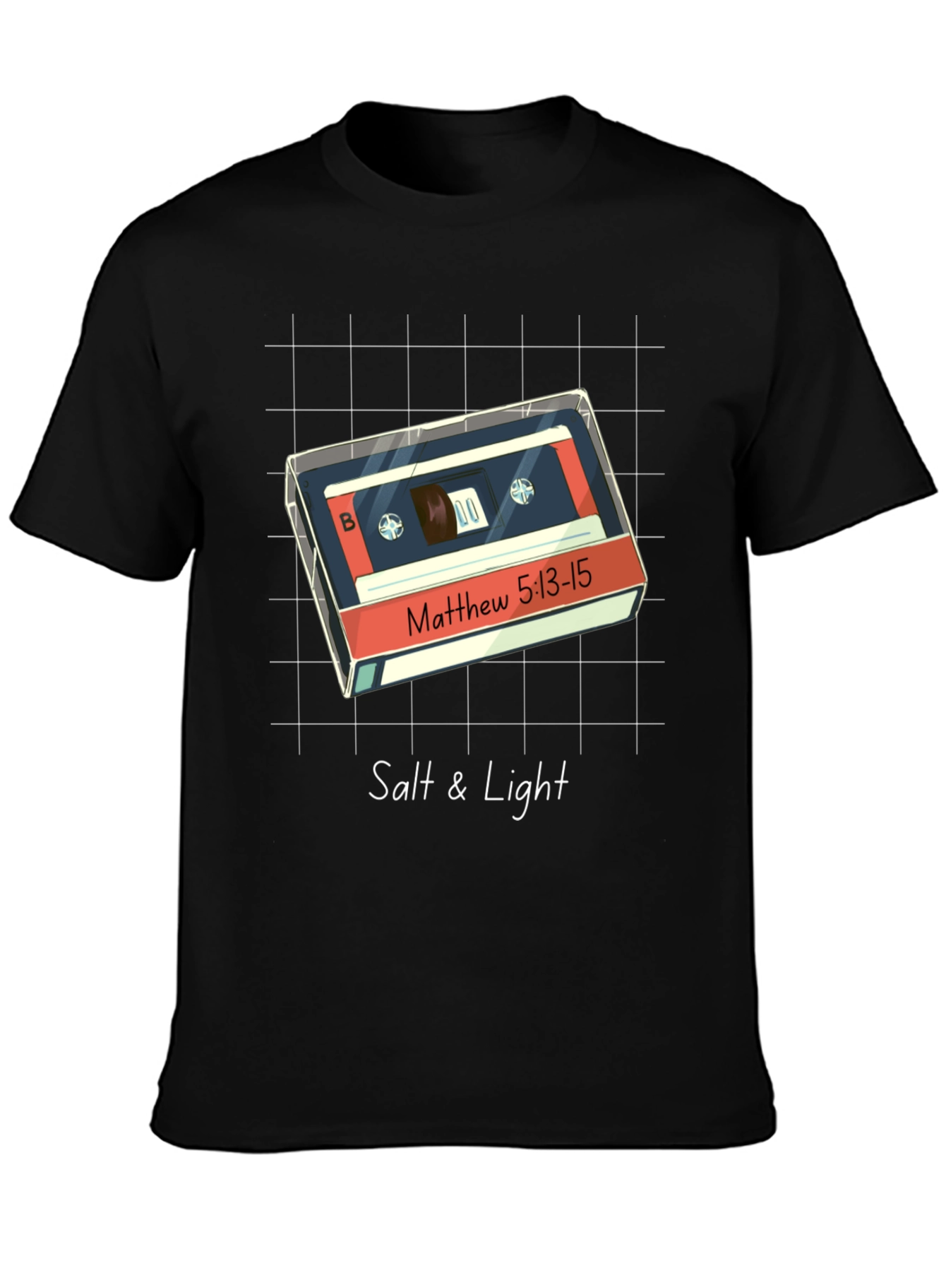 Black Salt & Light Cassette T-Shirt - Matthew 5:13-15 view 3