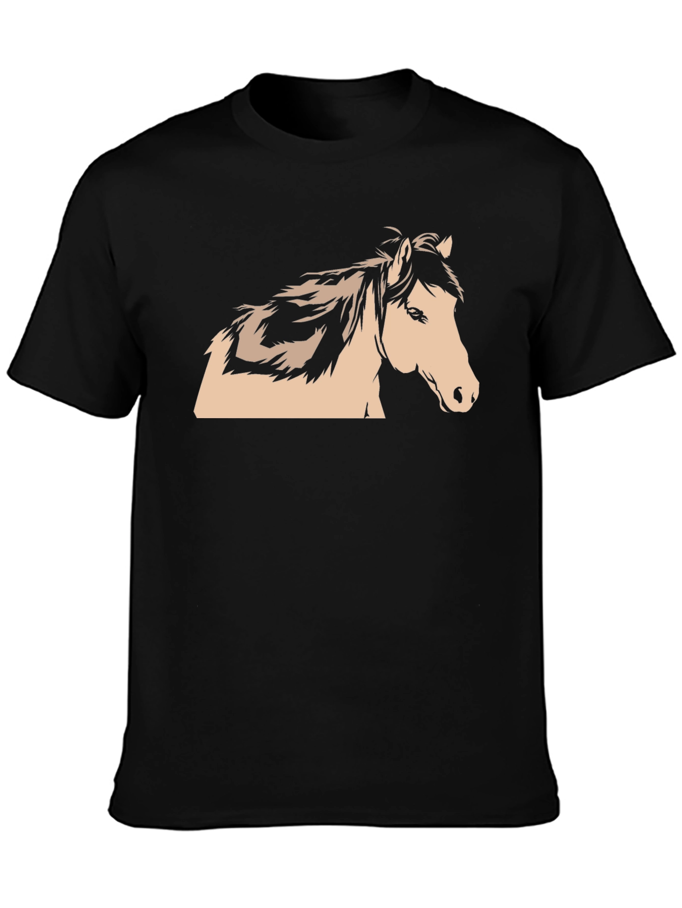Horse Graphic Tee - Men's Short Sleeve Crewneck T-Shirt - 3