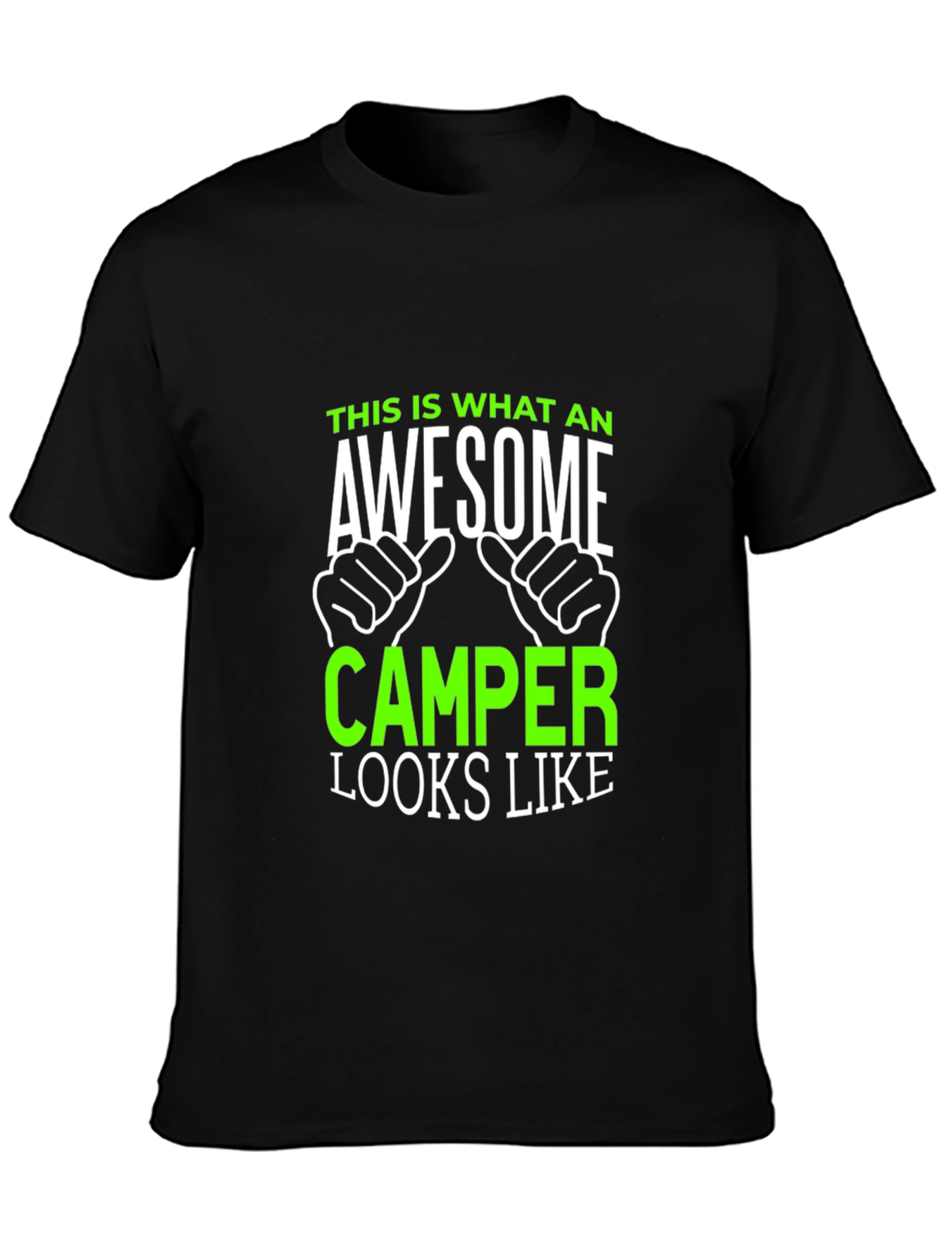 Black Awesome Camper T-Shirt - Gift for Camping Lovers view 3