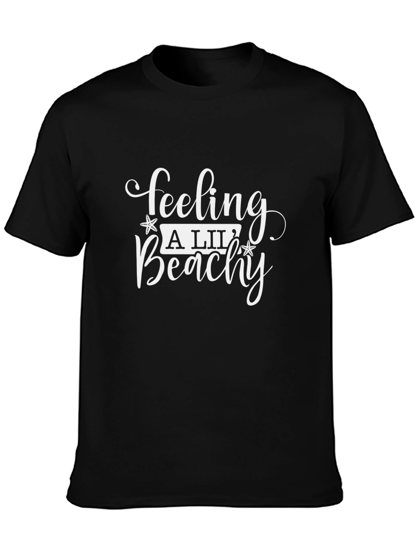 Black Feelin' Beachy Graphic T-Shirt - Casual Black Tee view 3