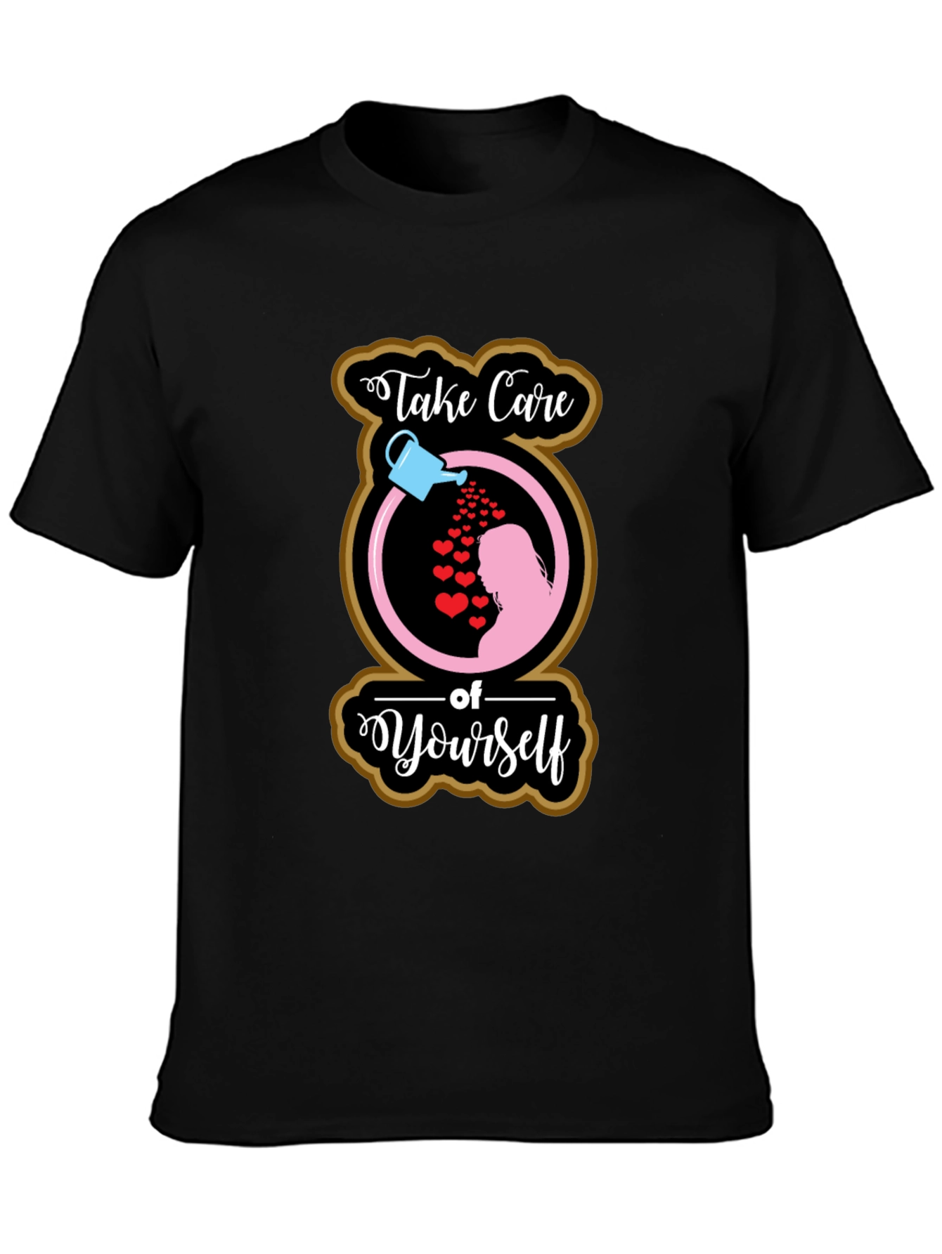 Black Take Care of Yourself Graphic Tee view 3