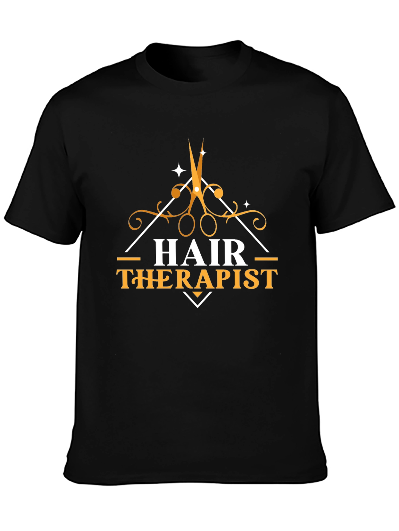 Black Hair Therapist T-Shirt - Stylish Barber Gift view 3