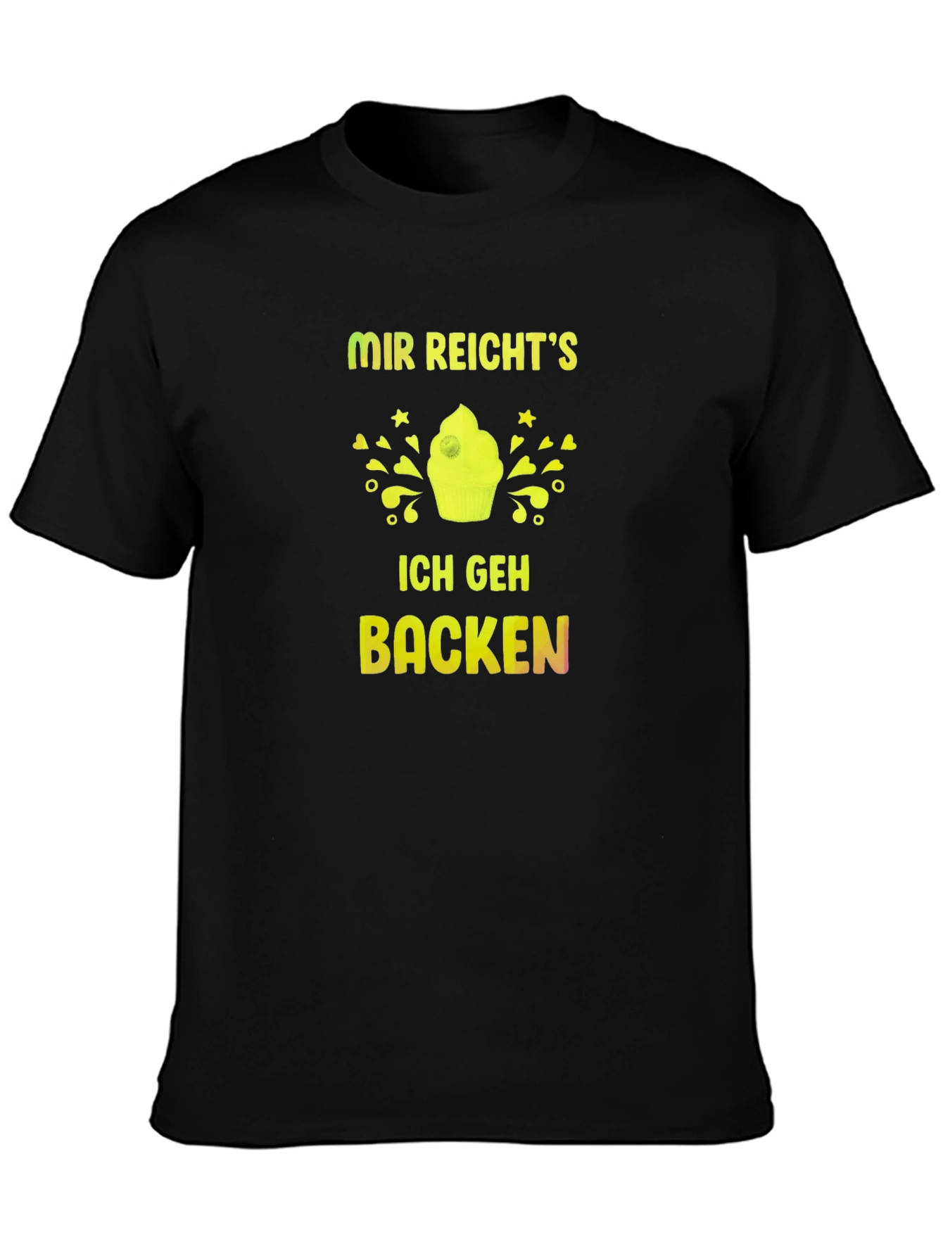 Black Mir Reicht's Ich Geh Backen Black T-Shirt view 3