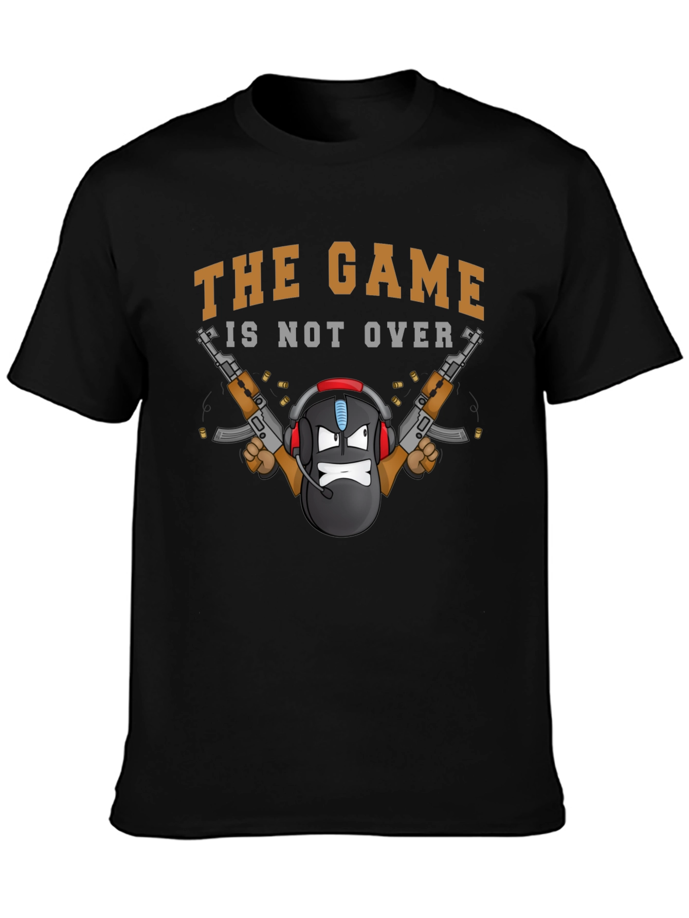 Black The Game Is Not Over T-Shirt view 3
