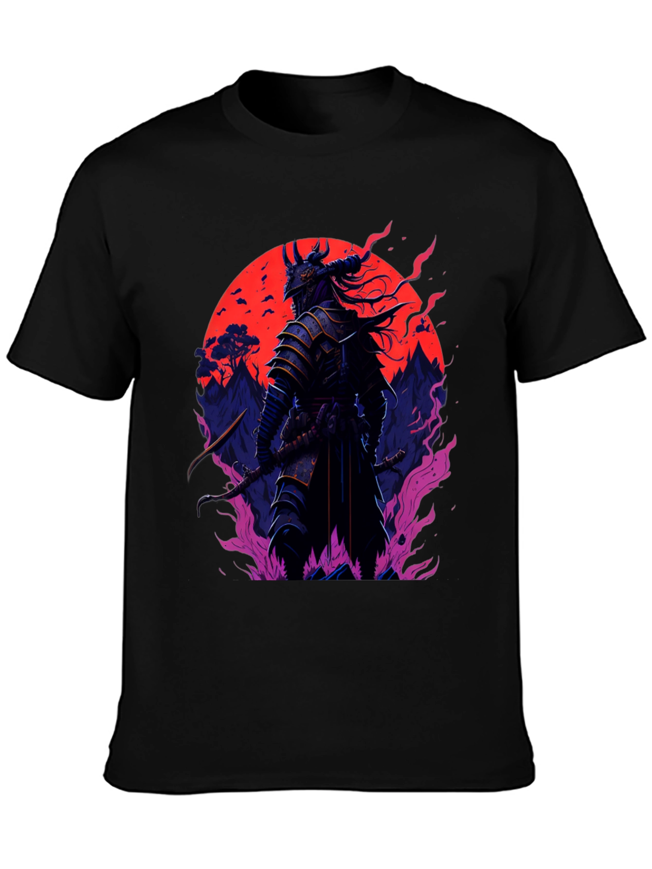 Black Samurai Warrior T-Shirt - Dark Graphic Tee view 3