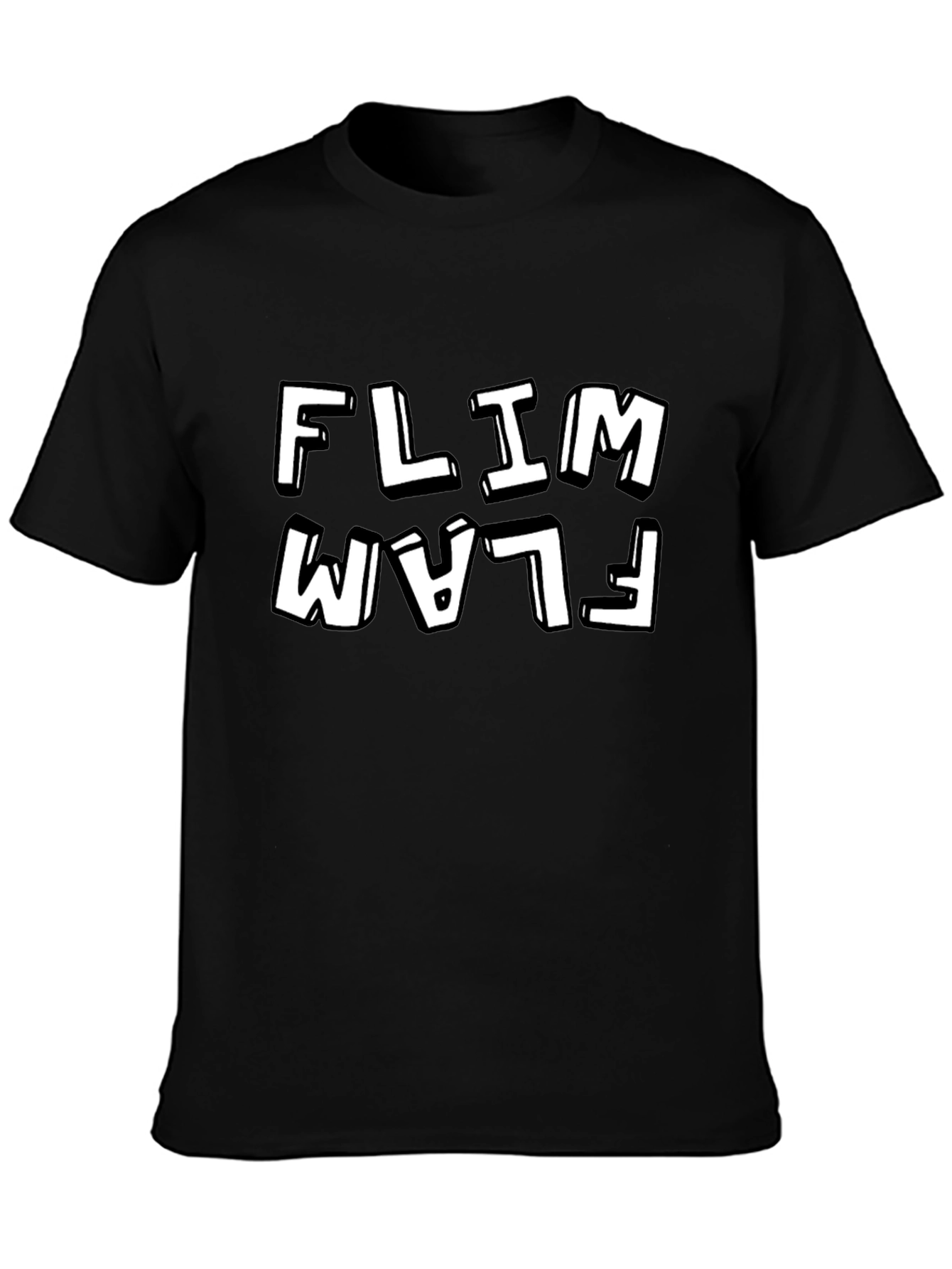 Black Flim Flam Black Graphic Tee - Men's Short Sleeve view 3