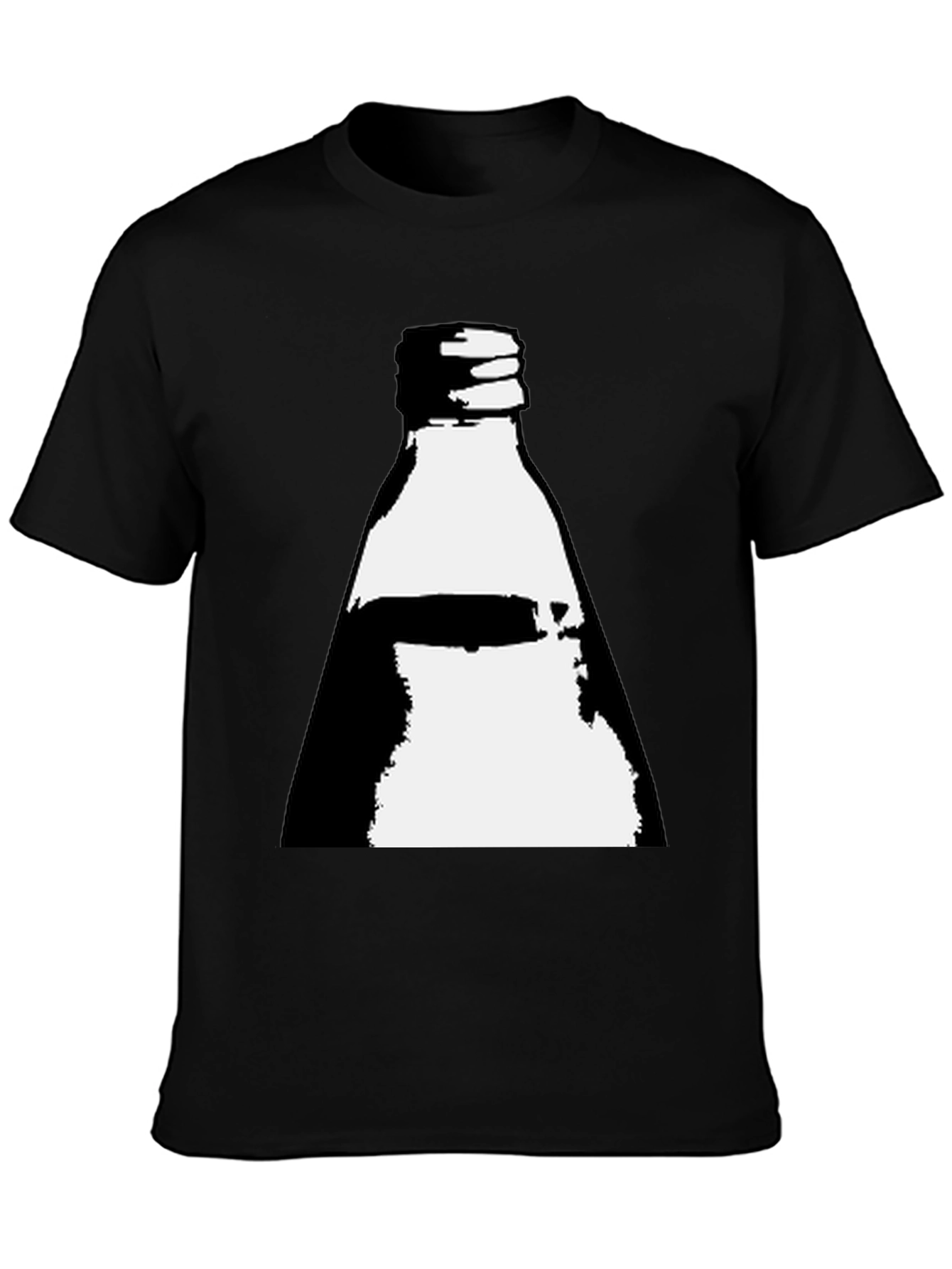 Retro Bottle Graphic Tee - Cool Black T-Shirt - 3