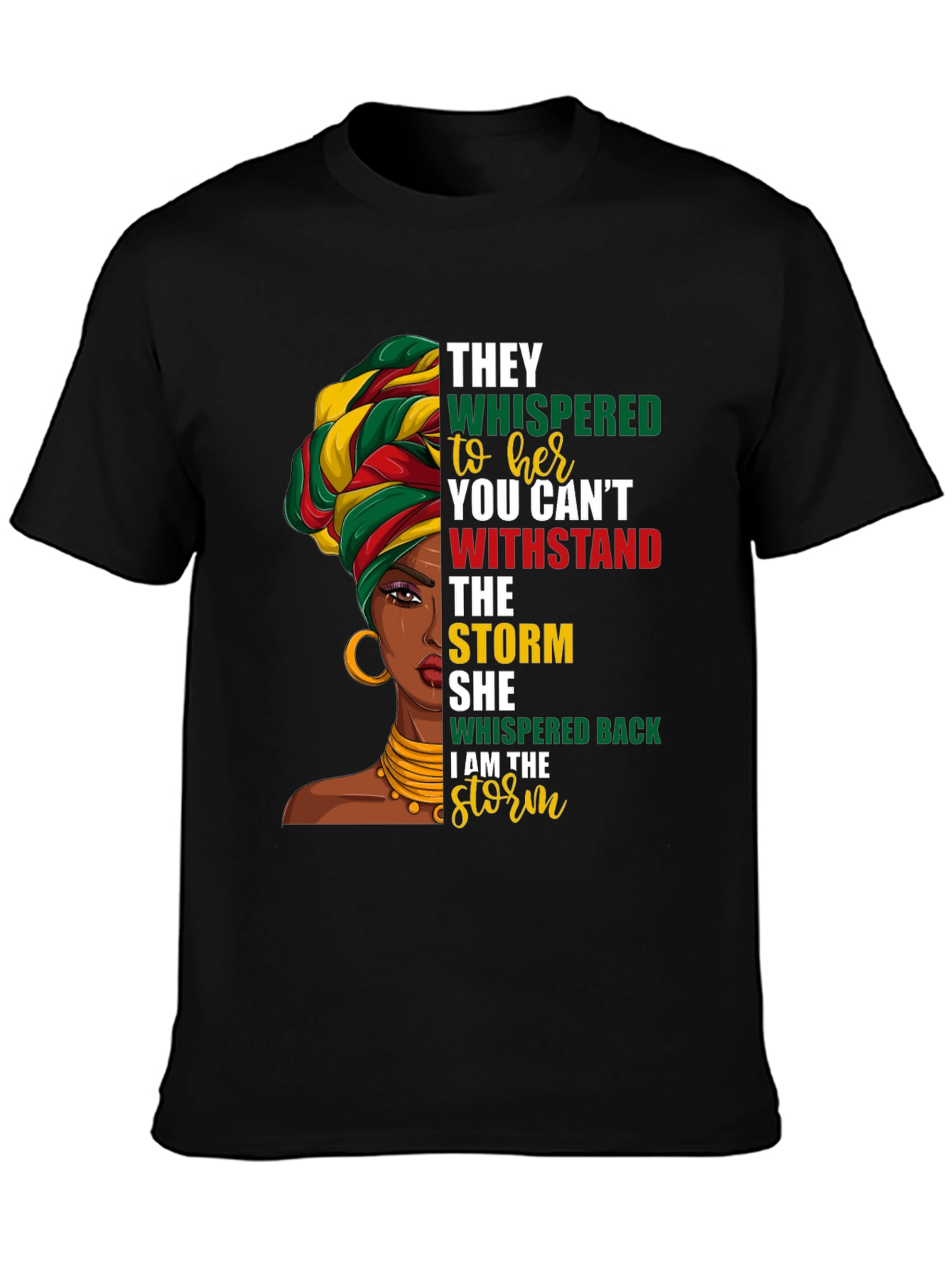 Black I am the Storm Graphic T-Shirt view 3