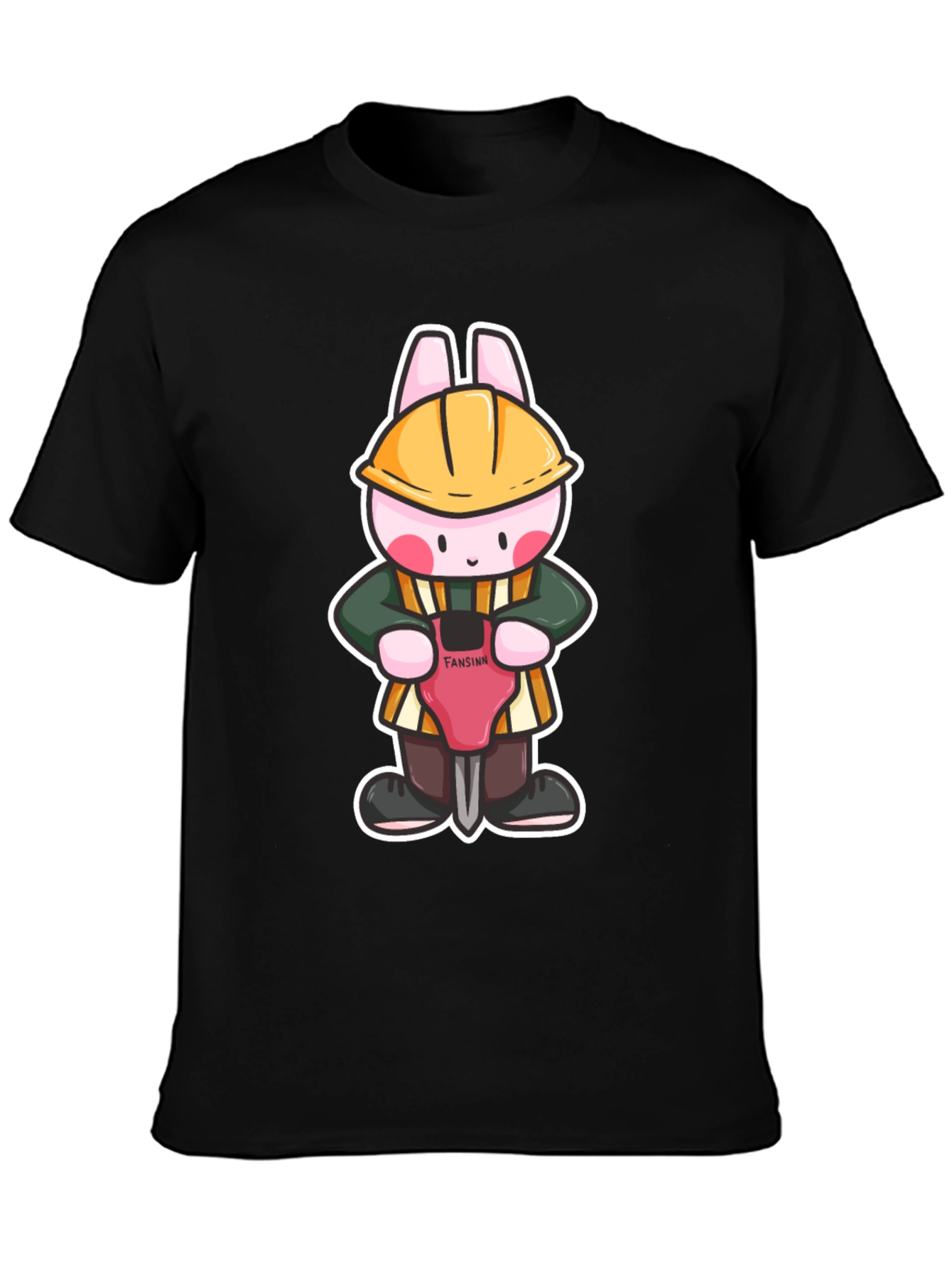 Black Bunny Builder Graphic Tee - Black view 3