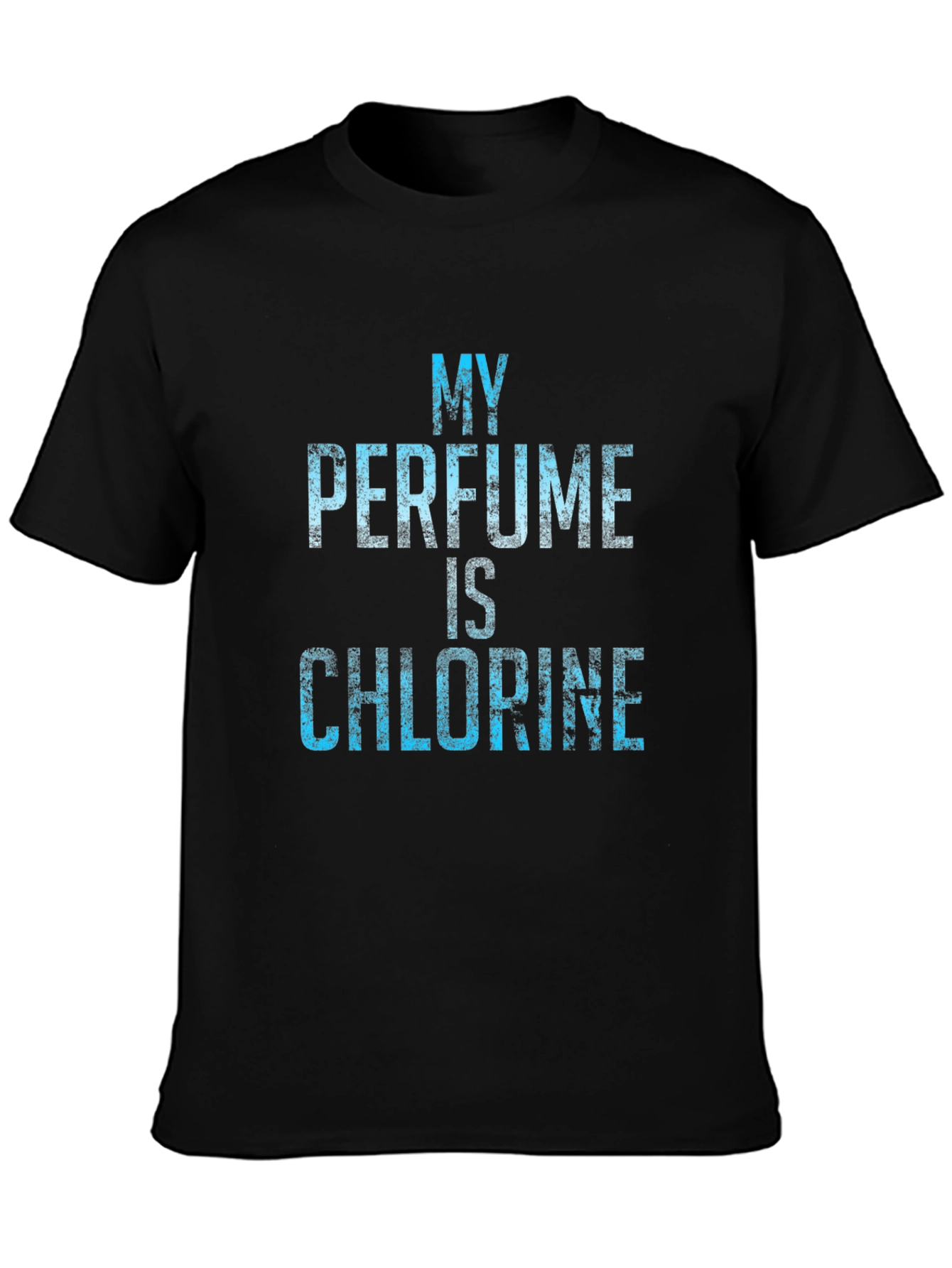 Black My Perfume is Chlorine T-Shirt - Swimmer Gift view 3