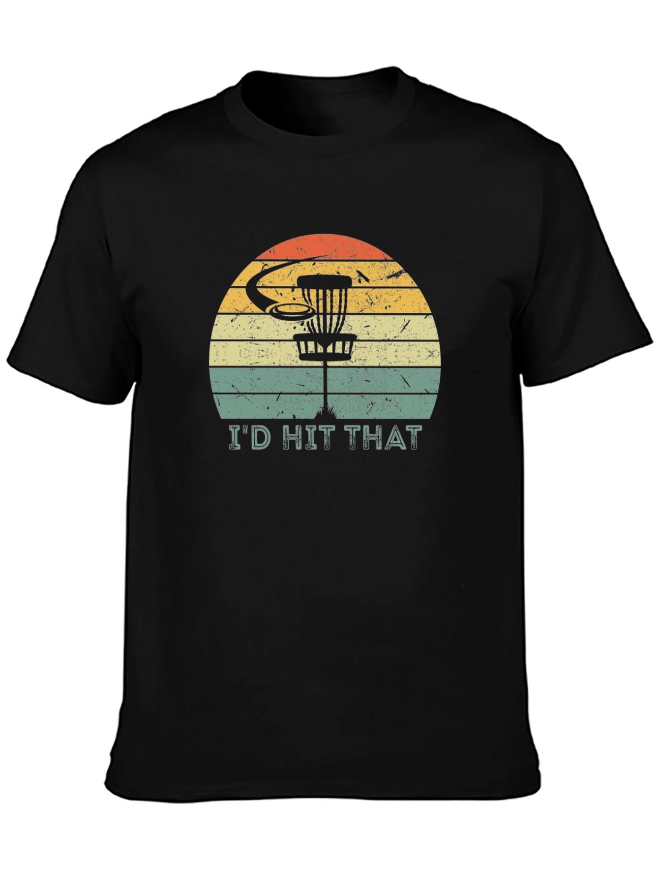 Black I'd Hit That Disc Golf Graphic Tee view 3