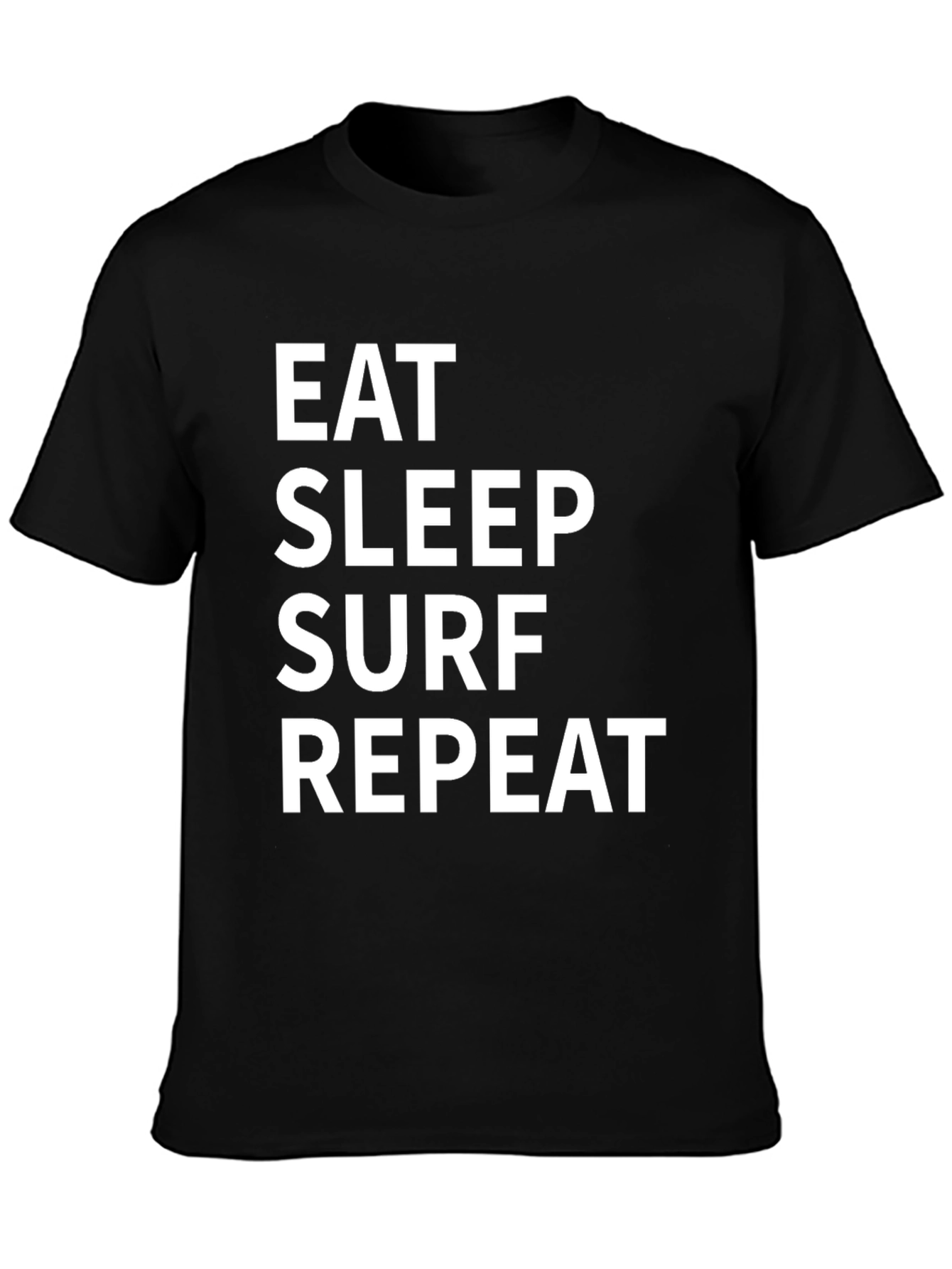 Black Eat Sleep Surf Repeat T-Shirt view 3