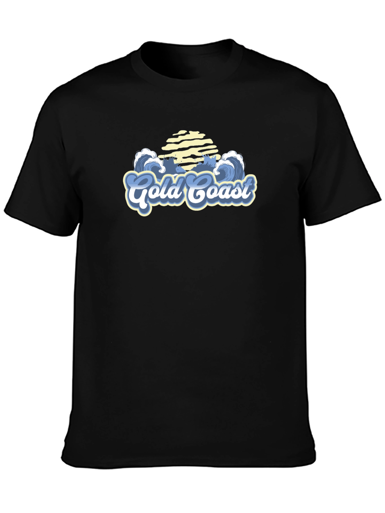 Black Gold Coast Graphic T-Shirt - Summer Vibe view 3