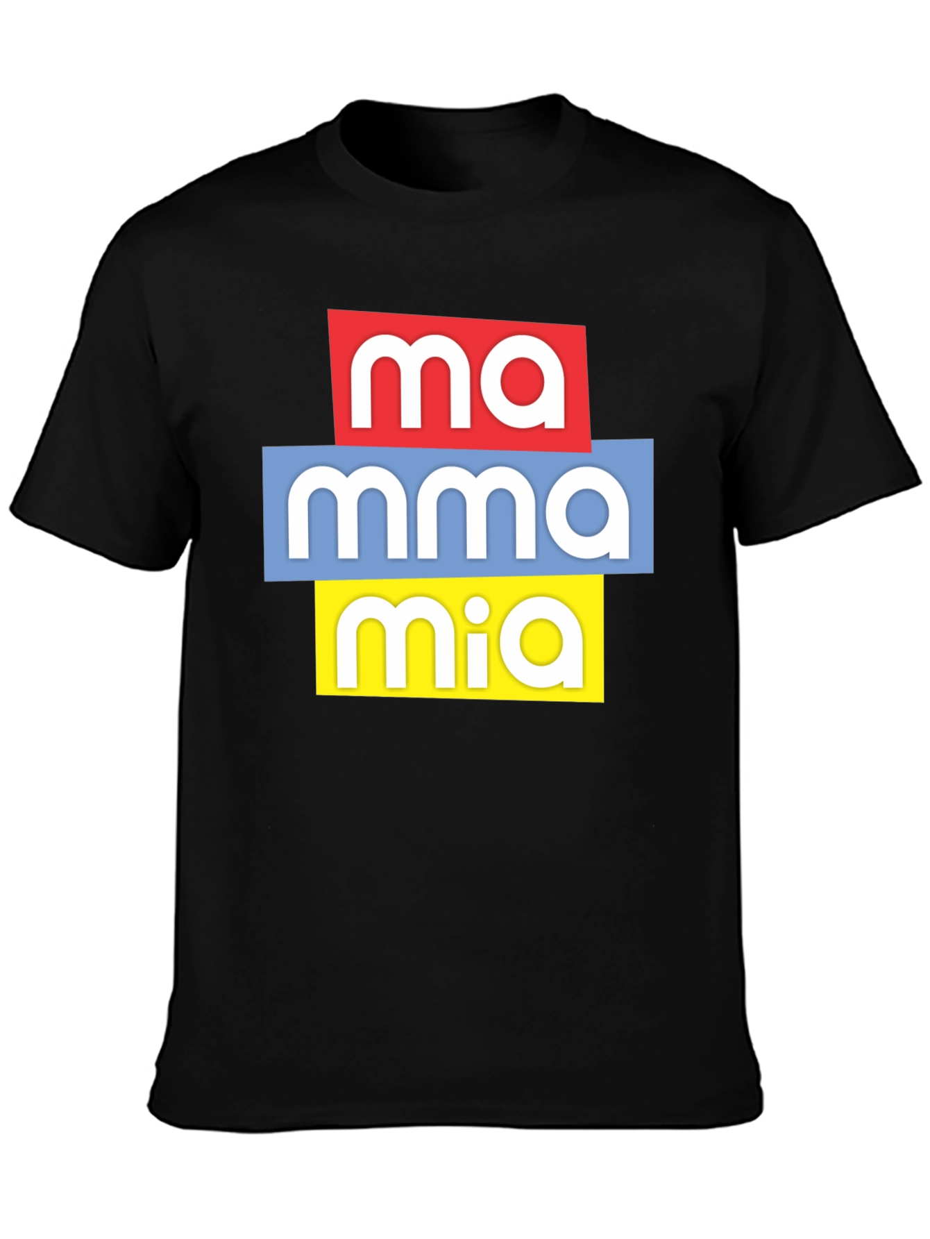 Black Mamma Mia Graphic Tee - Black Casual T-Shirt view 3