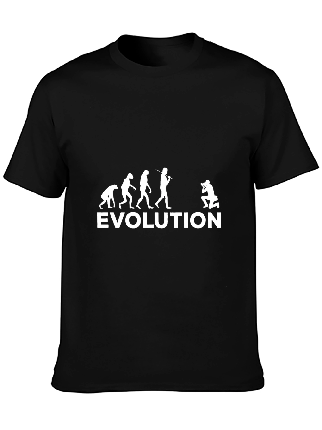 Black Evolution Photographer Graphic T-Shirt view 3