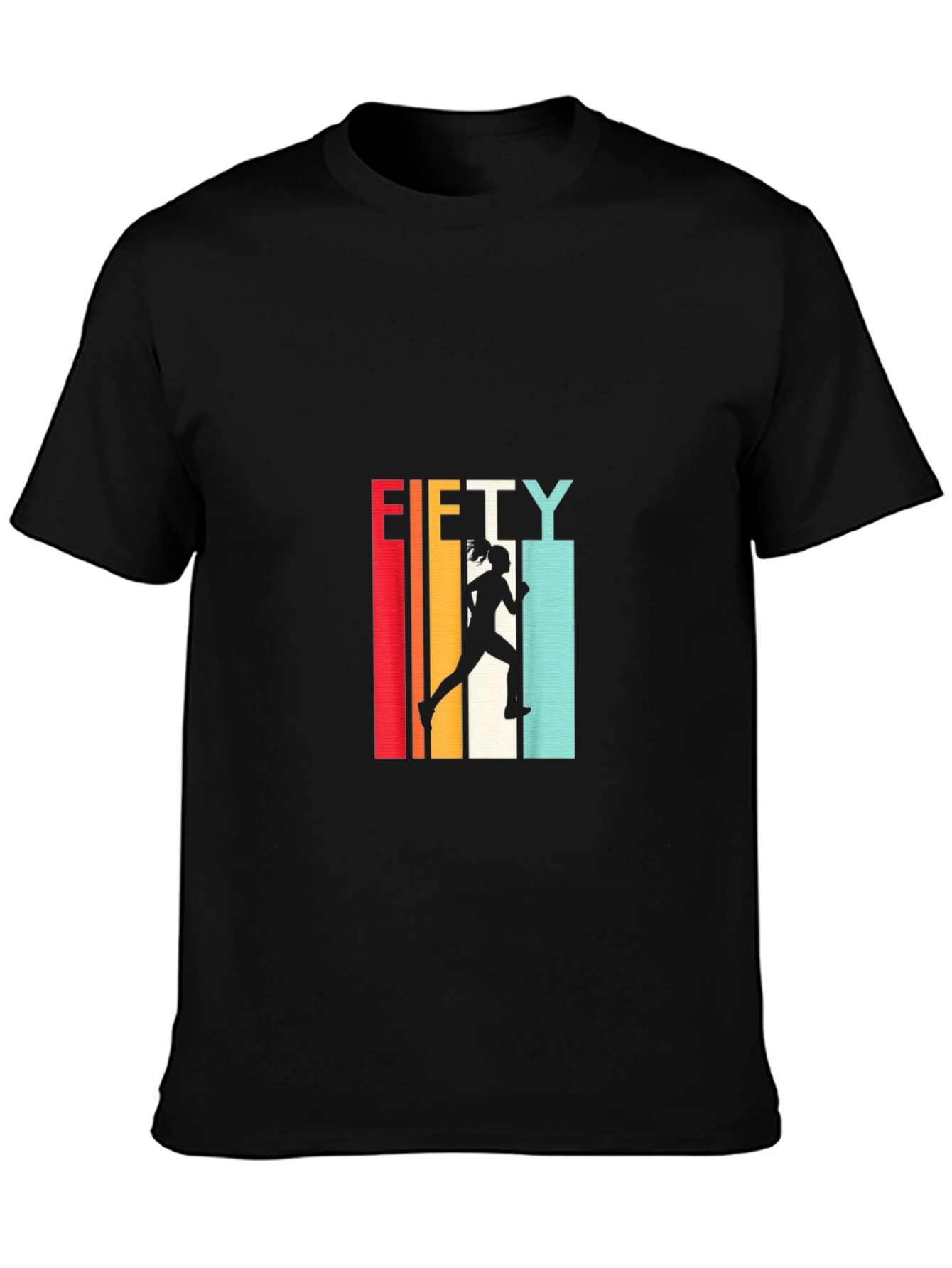 Black Retro Fifty Runner T-Shirt view 3