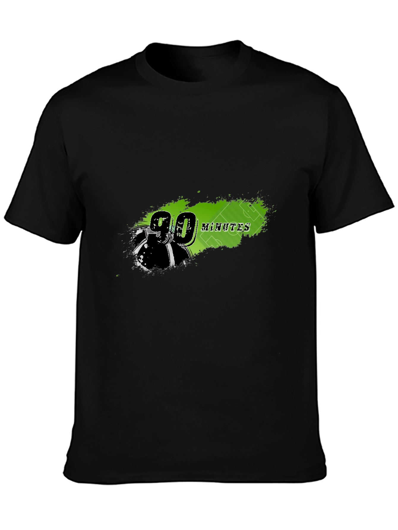 Black 90 Minutes Football Graphic T-Shirt view 3