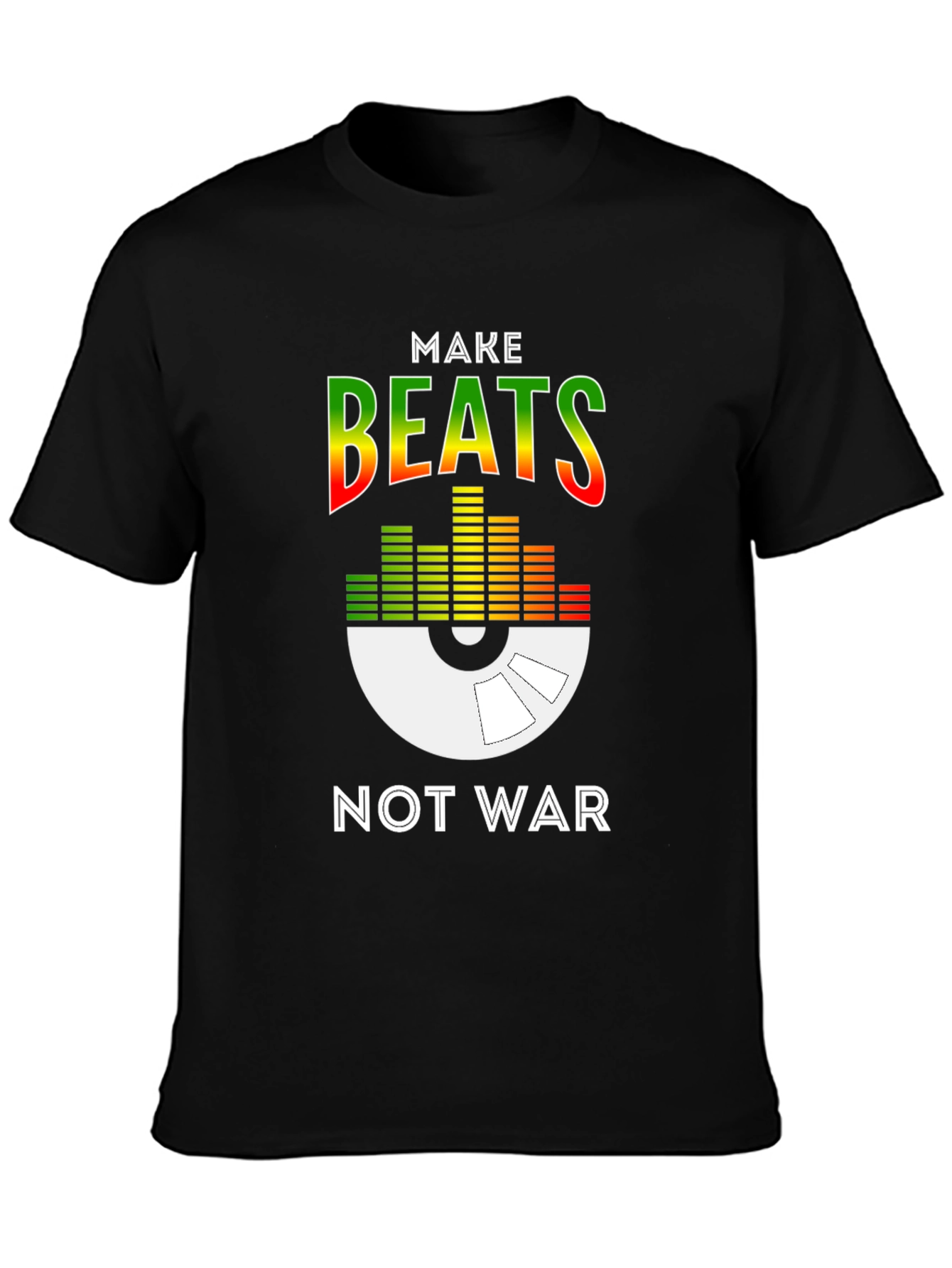 Black Make Beats Not War Graphic Tee - Unisex view 3