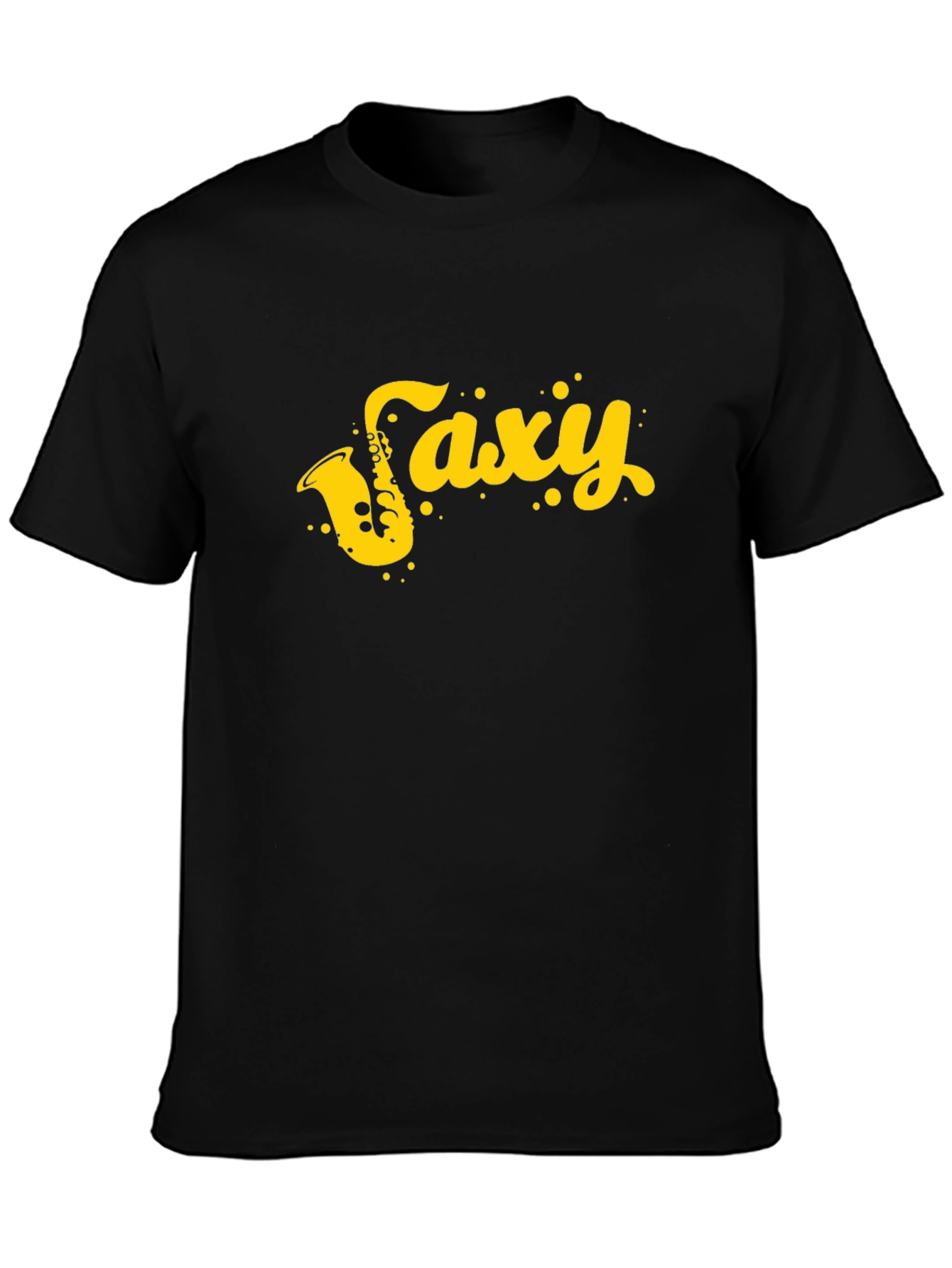 Black Saxophone T-Shirt - Black -  Saxy view 3
