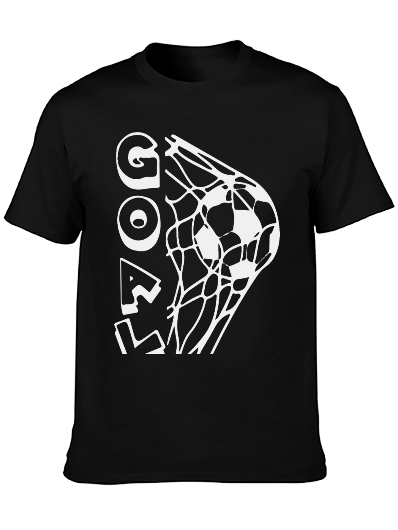 Black Goal! Soccer T-Shirt - Black Graphic Tee view 3