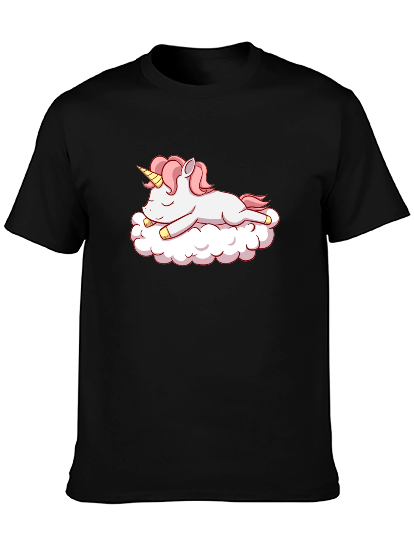 Black Unicorn Cloud T-Shirt - Black Tee view 3