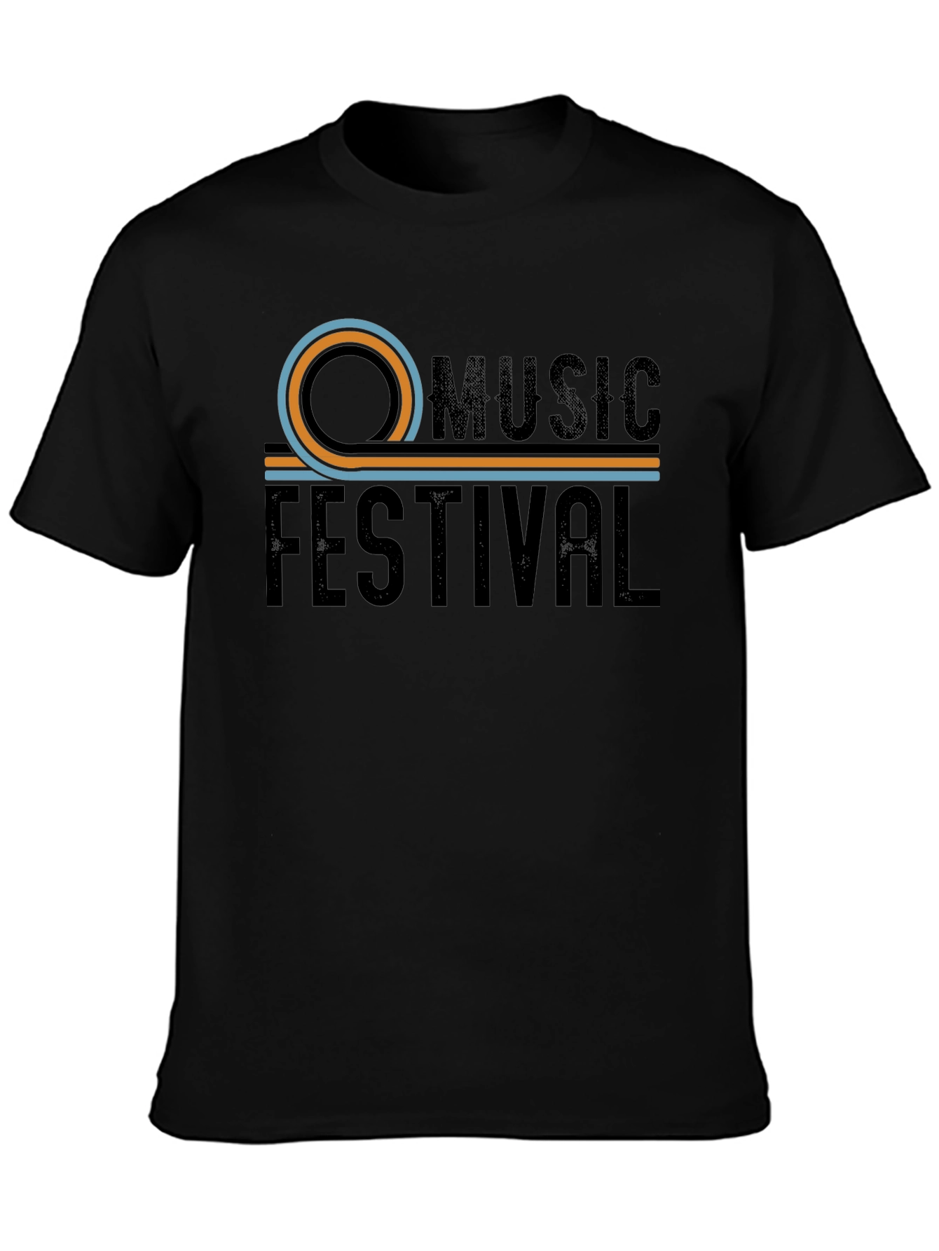 Black Music Festival Retro Graphic Black Tee view 3