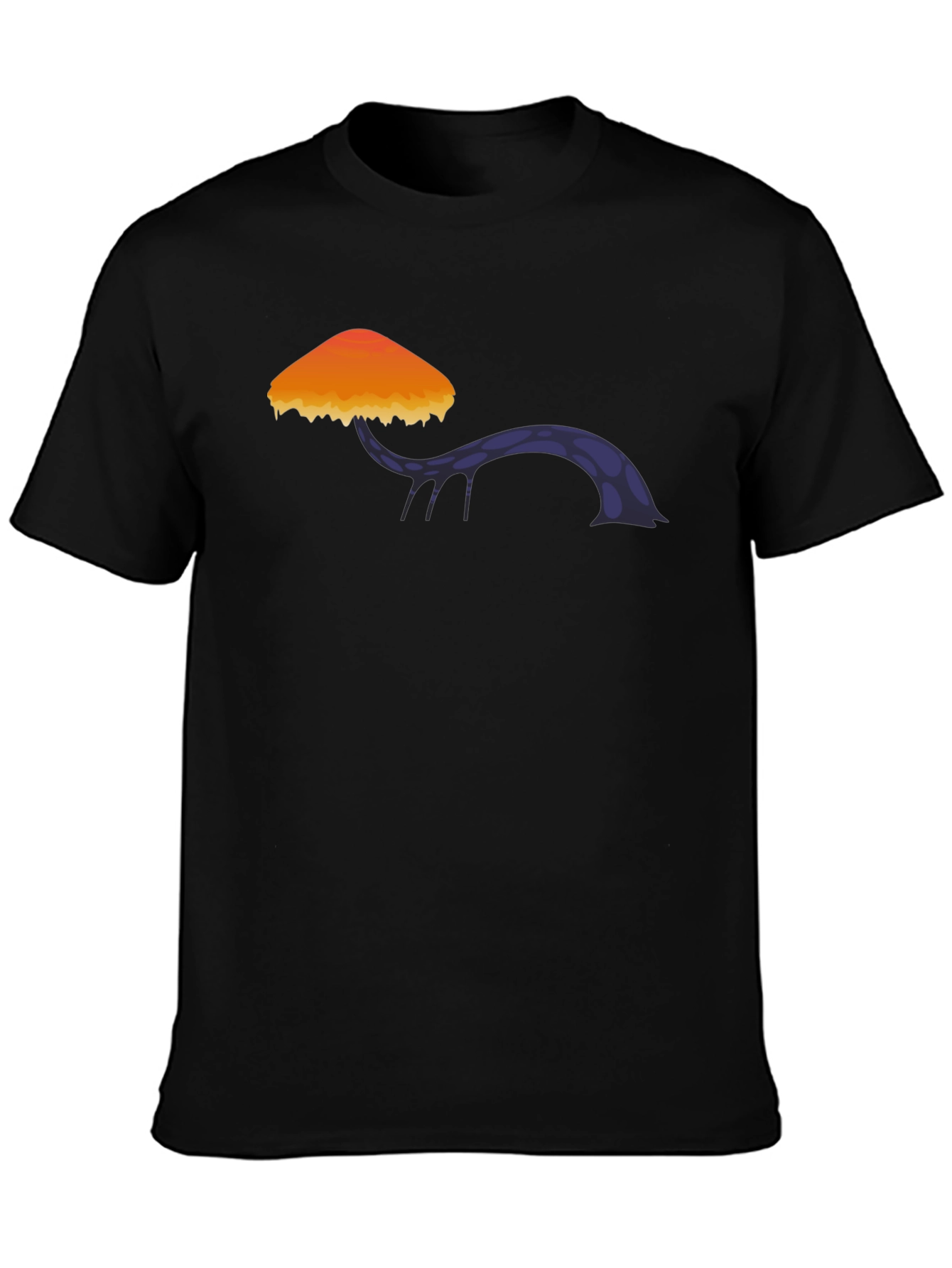 Black Mushroom Graphic Tee - Stylish Cotton Blend view 3