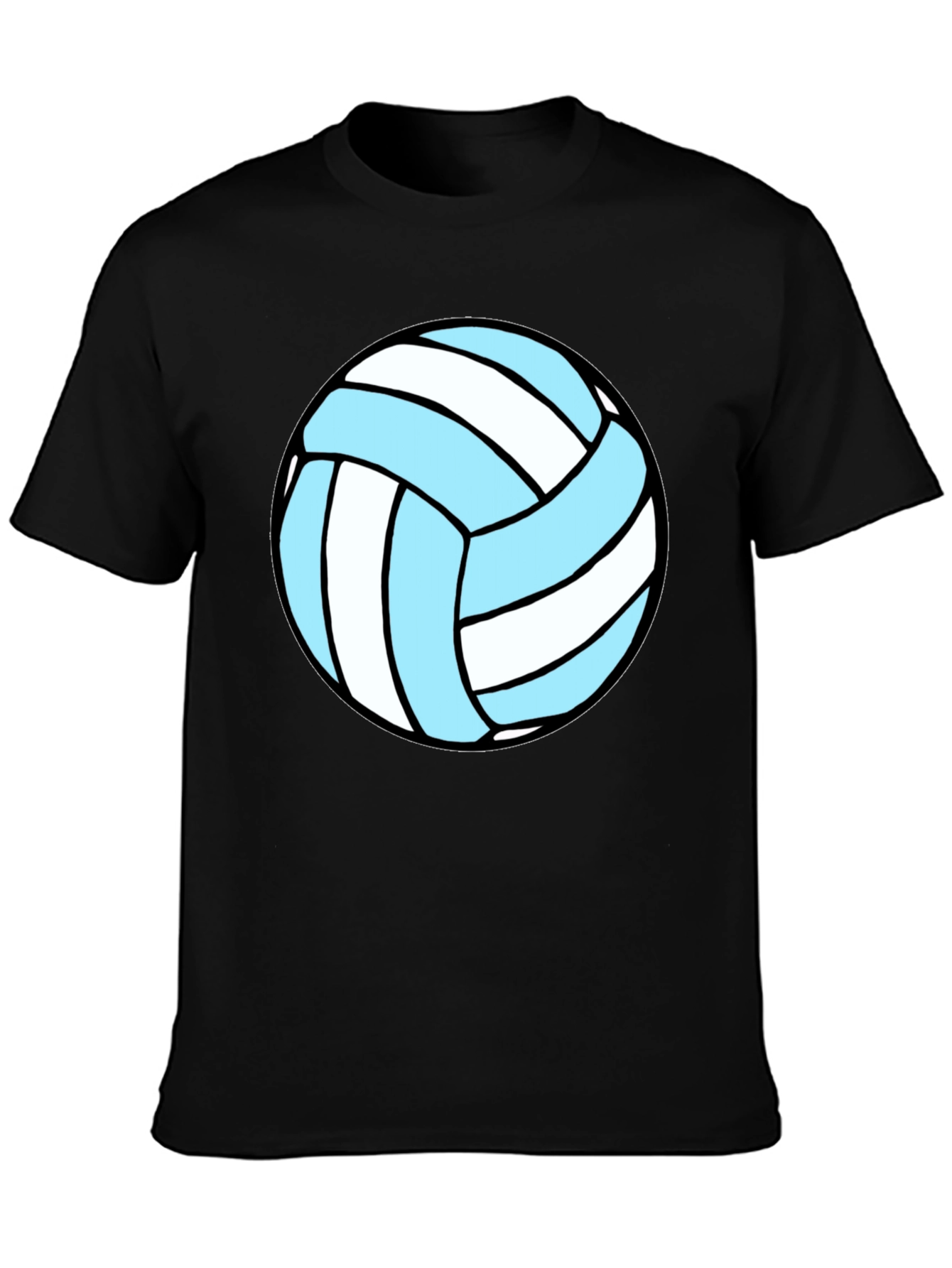 Black Volleyball Graphic Tee - Black Cotton Blend view 3