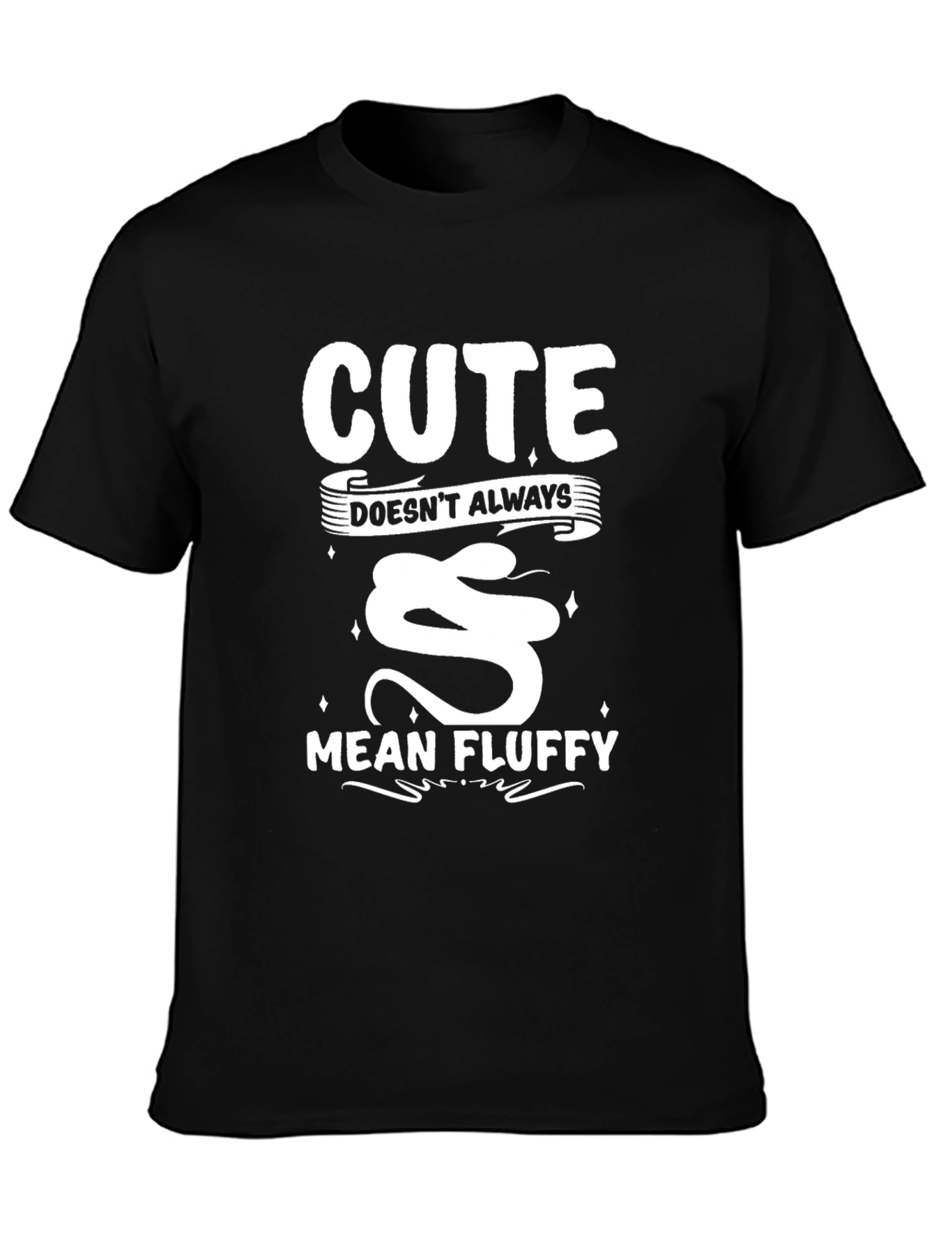 Black Cute Snake T-Shirt Funny Pet Lover Tee view 3
