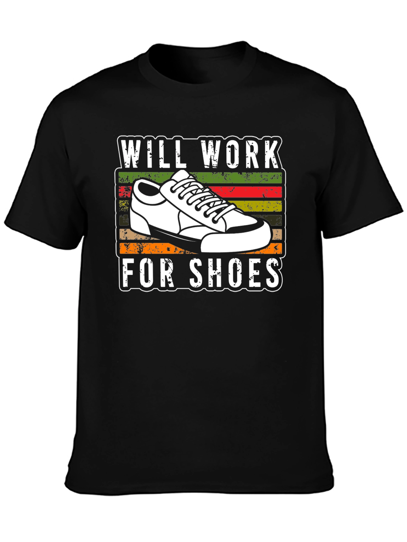 Black Will Work For Shoes T-Shirt view 3