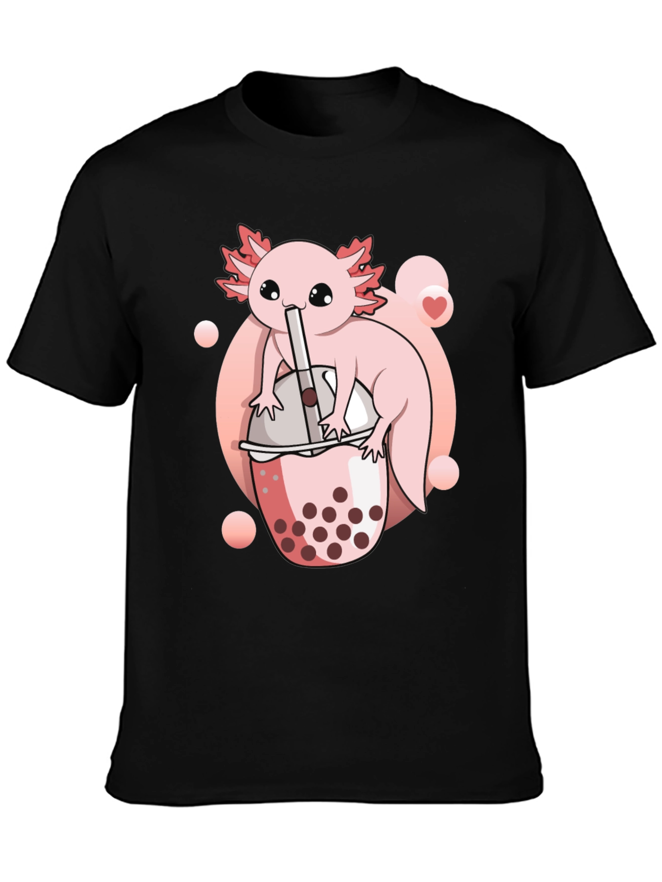 Black Axolotl Boba Tea Graphic Tee view 3