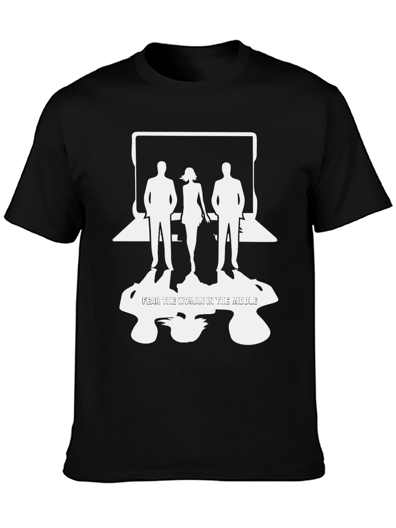 Black Fear the Woman in the Middle Graphic Tee - Black view 3