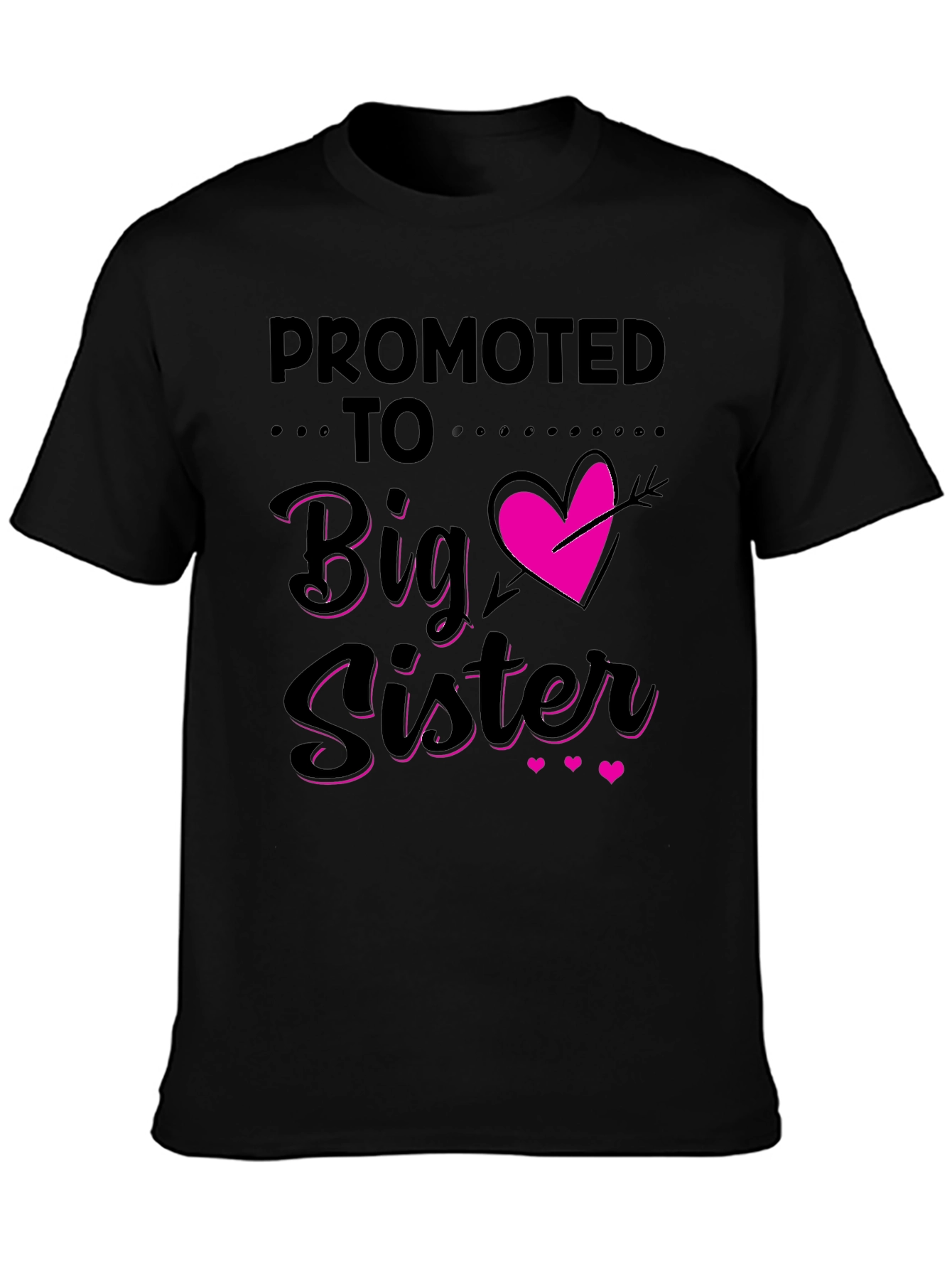 Black Promoted to Big Sister T-Shirt view 3