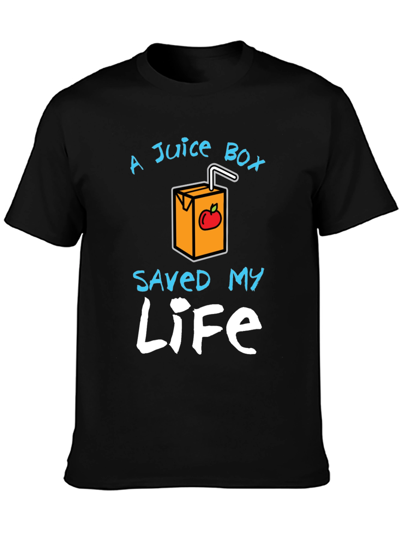 Black Juice Box Saved My Life Graphic Tee - Trendy T-Shirt view 3