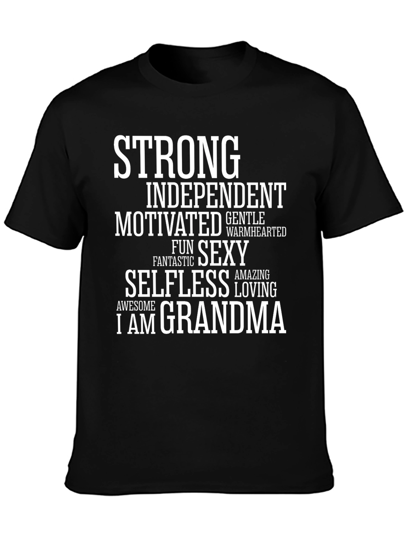 Strong Grandma T-Shirt - Black - 3