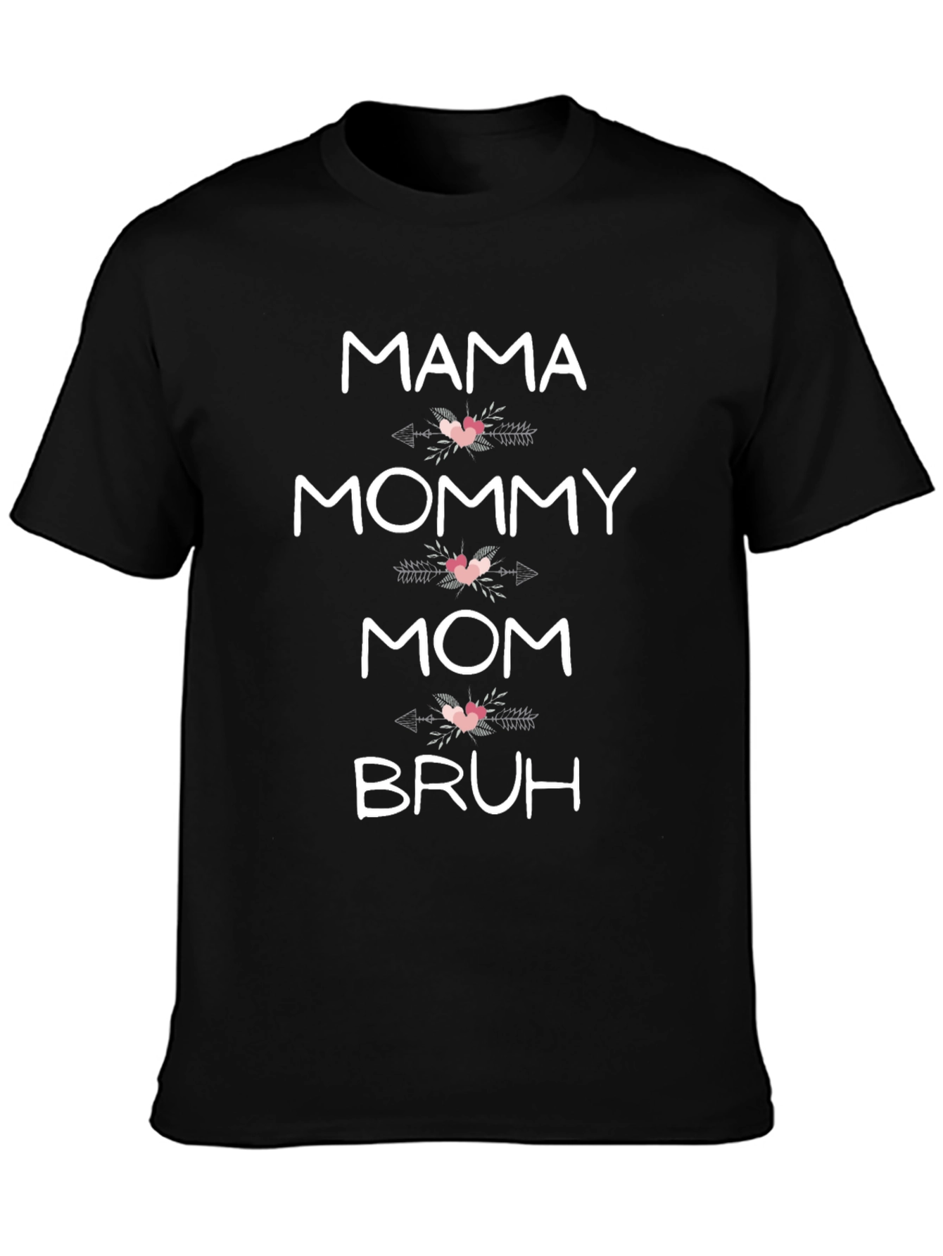 Black Mama Mommy Mom Bruh Funny T-Shirt view 3